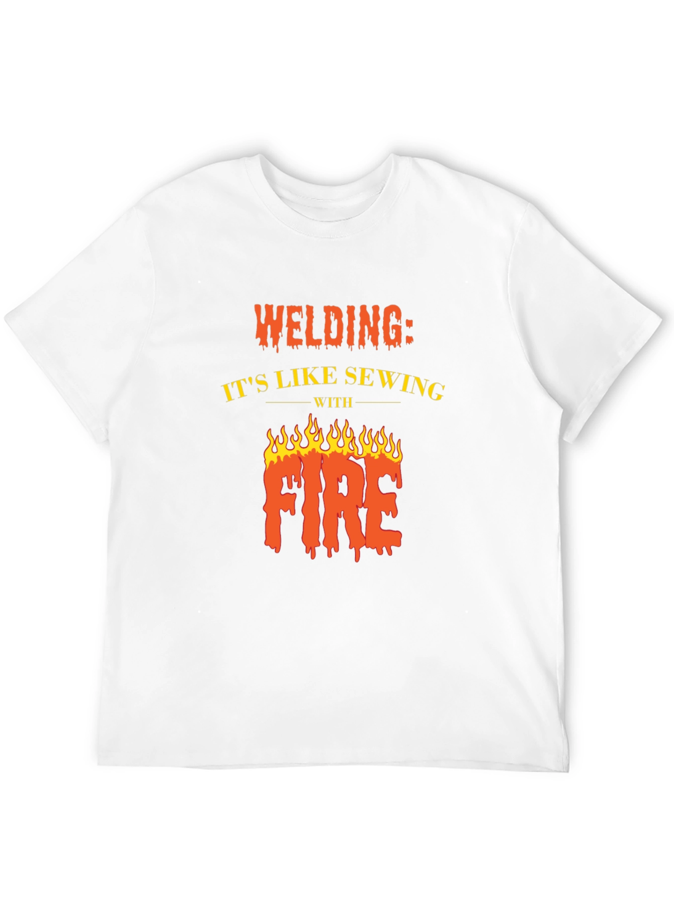 Welding Like Sewing With Fire Black T-Shirt