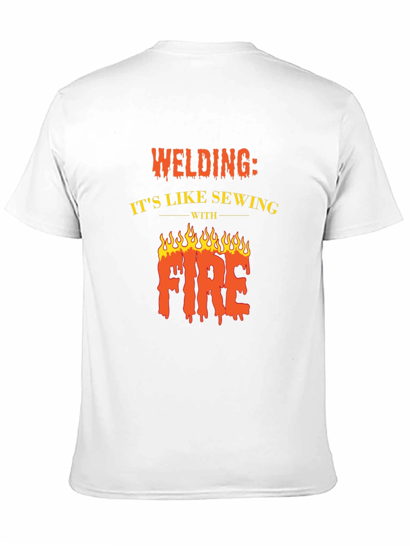 Welding Like Sewing With Fire Black T-Shirt