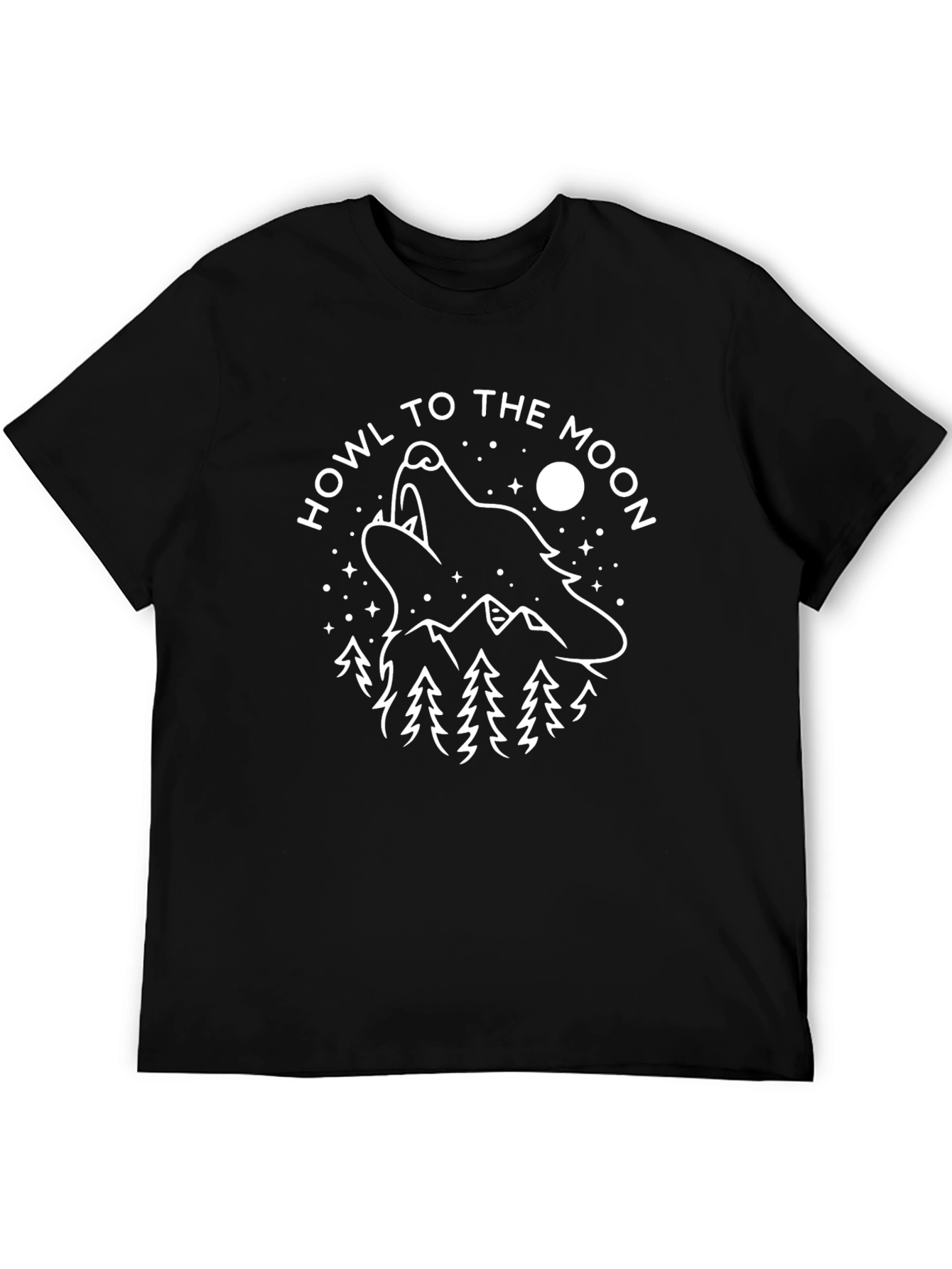 Howl to the Moon Graphic Tee - Black
