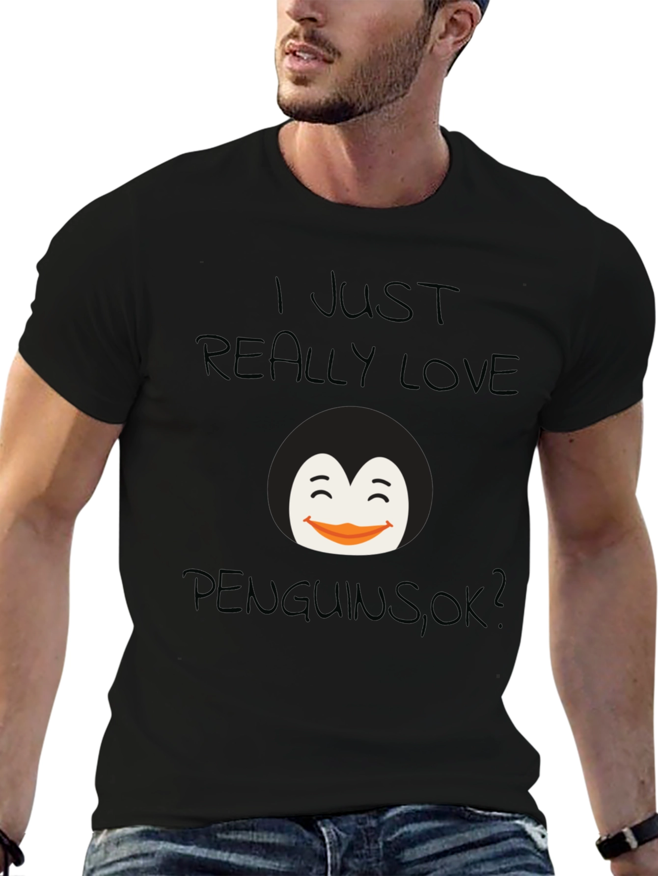 Penguin Lovers Black T-Shirt
