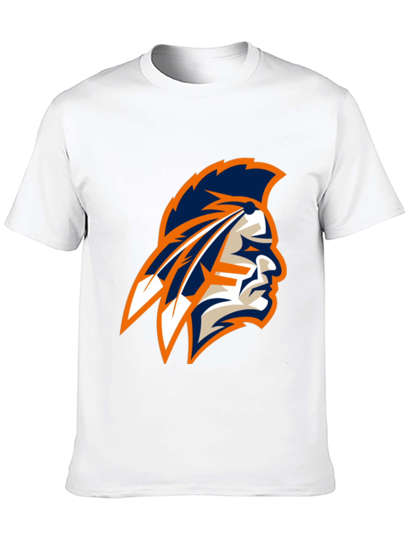 Mens Black T-Shirt with Native American Logo