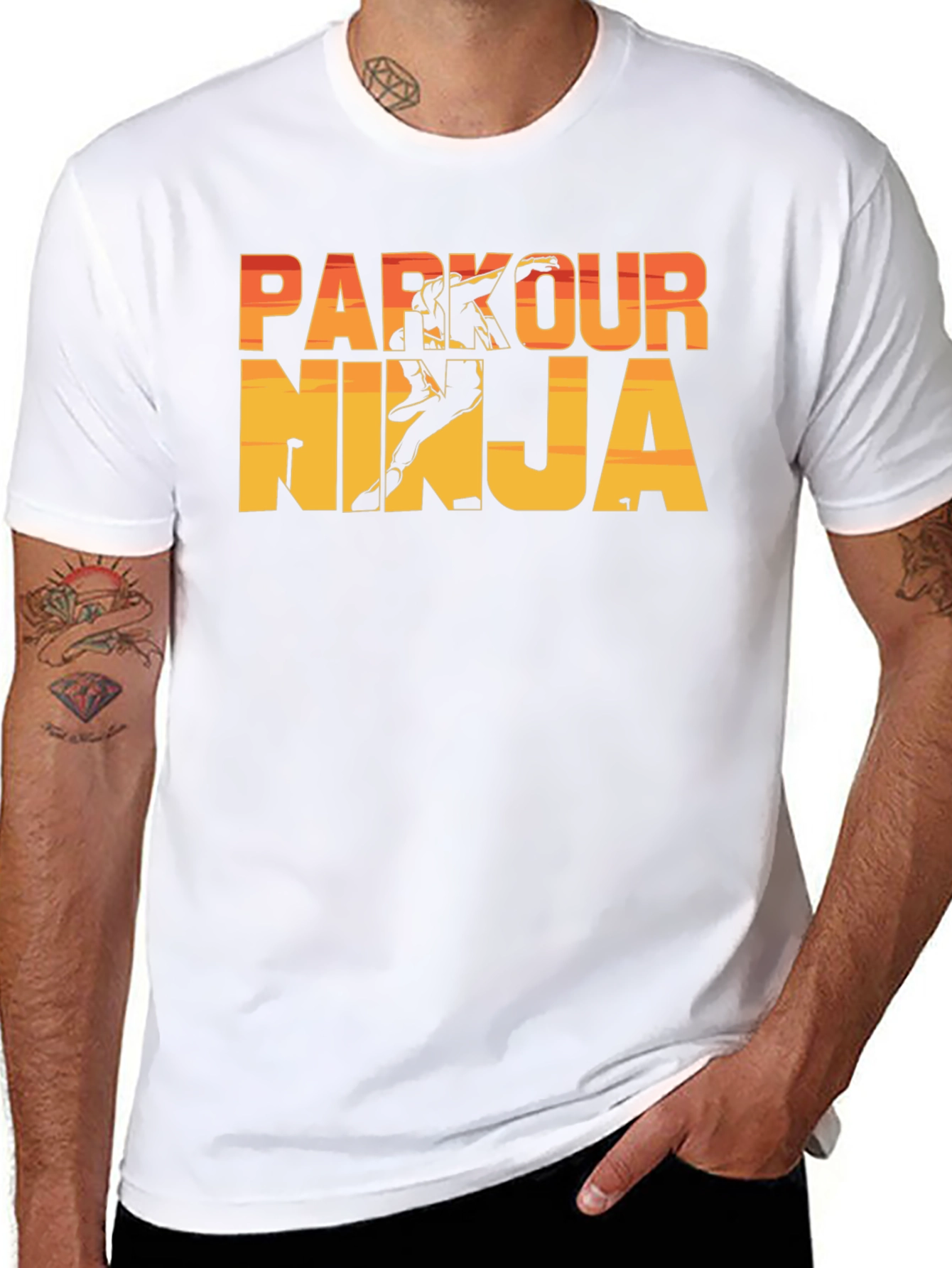 Parkour Ninja Graphic T-Shirt - Urban Sportswear