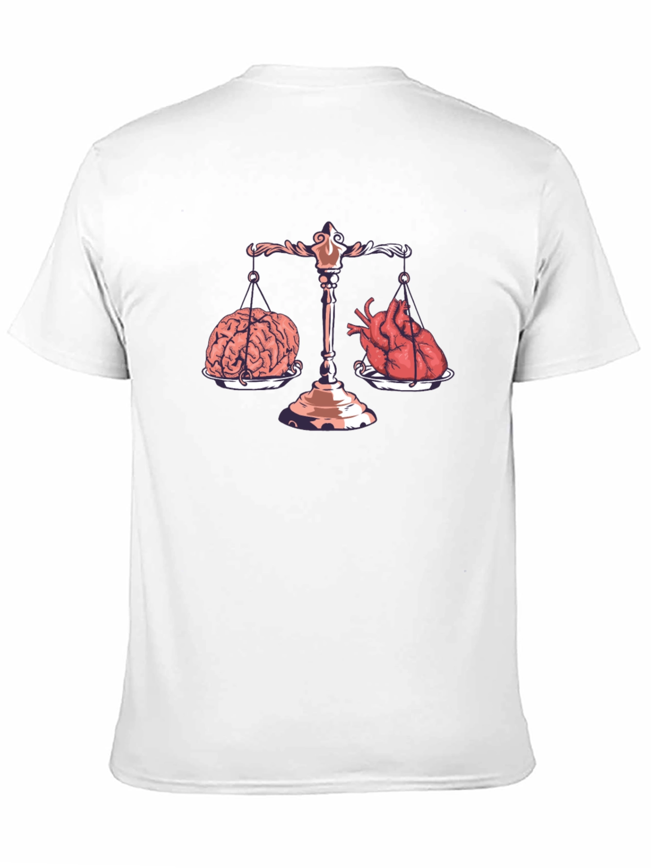 Brain vs Heart T-Shirt Balance Scale Tee