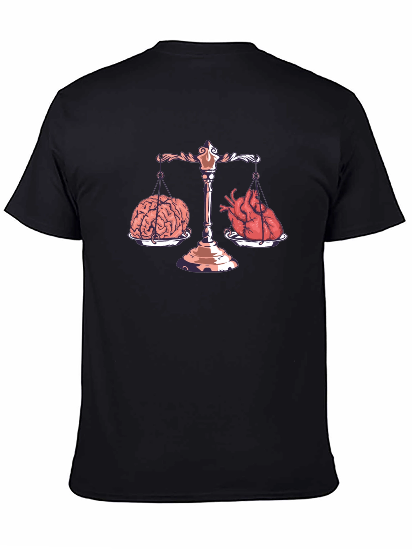 Brain vs Heart T-Shirt Balance Scale Tee