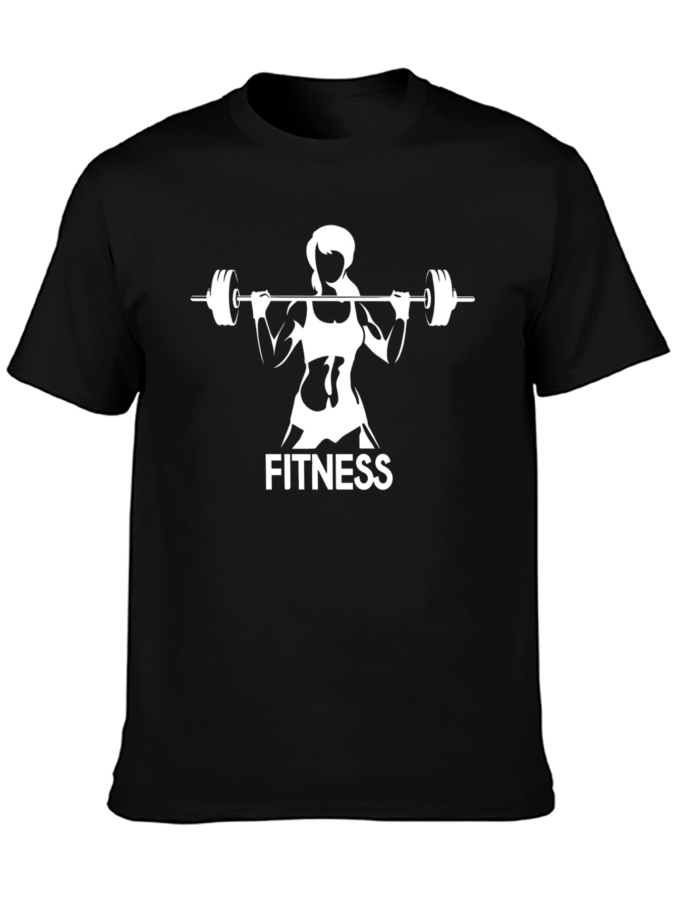 Fitness Graphic Tee - Black Gym Workout Shirt