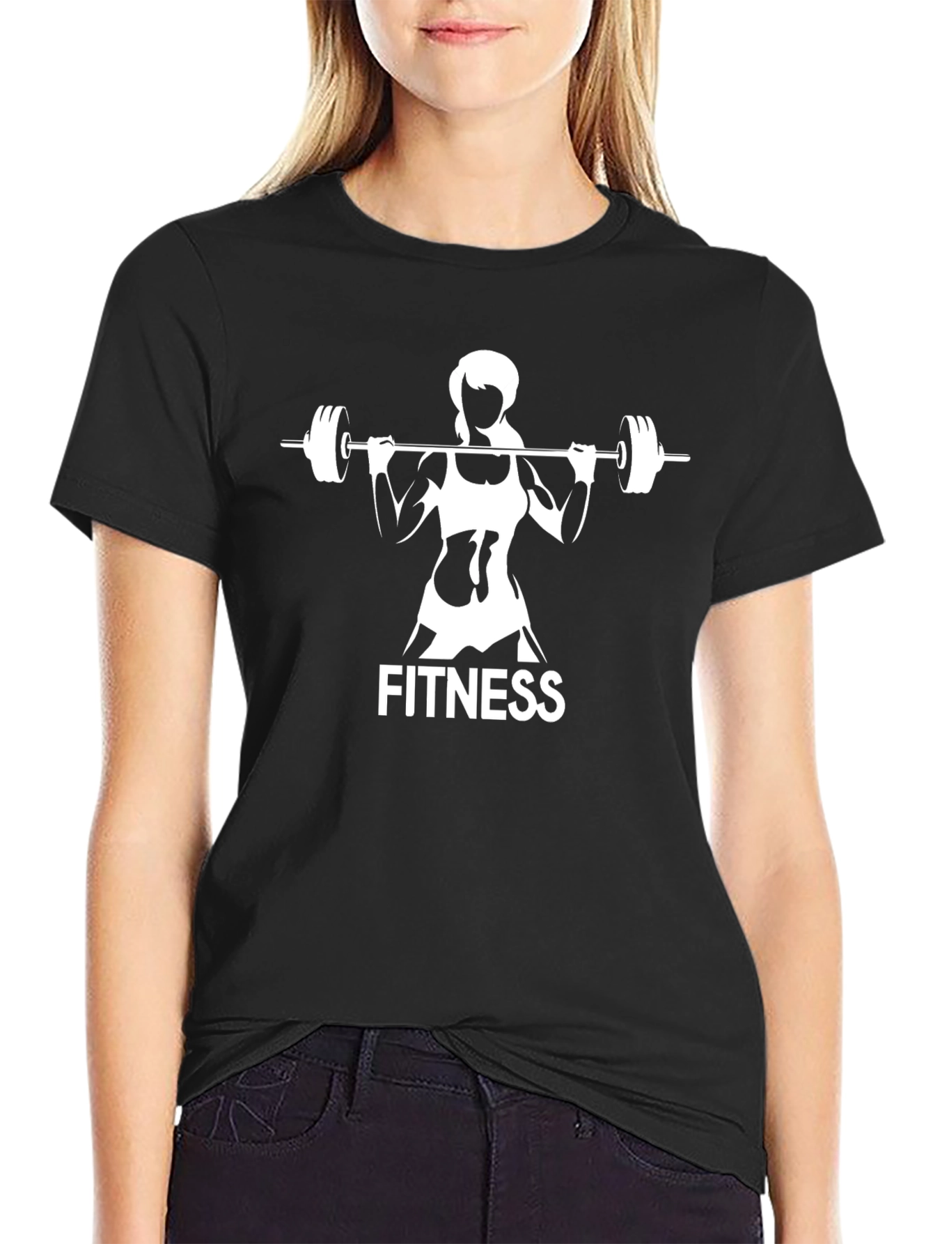 Fitness Graphic Tee - Black Gym Workout Shirt