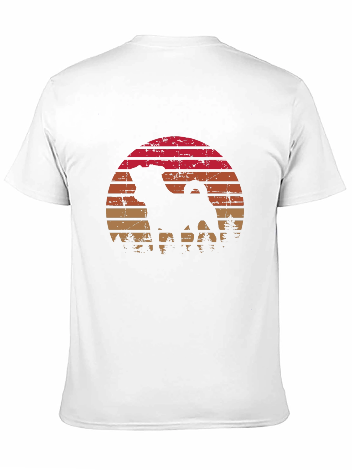 Retro Pug Silhouette Graphic Tee