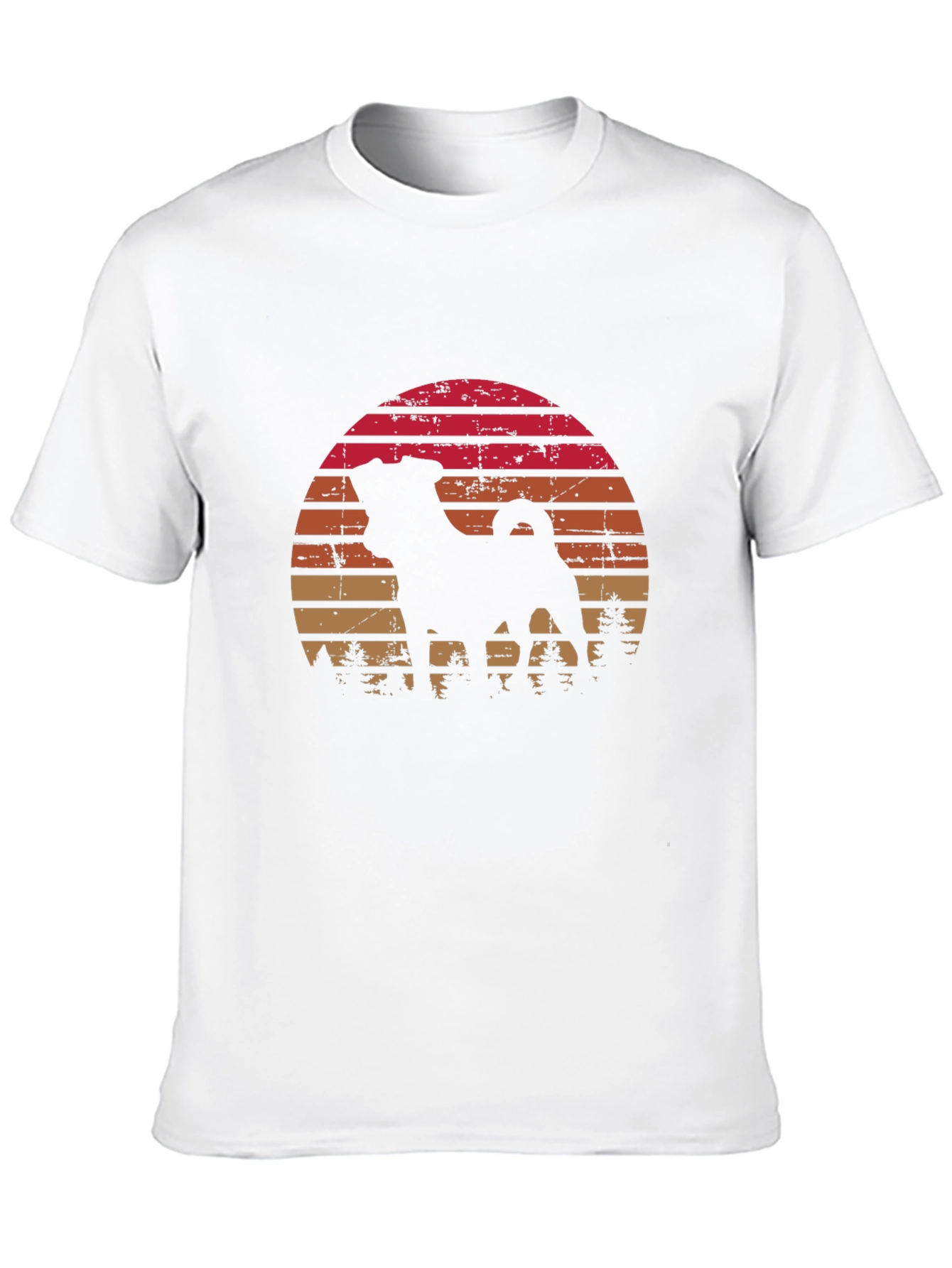 Retro Pug Silhouette Graphic Tee