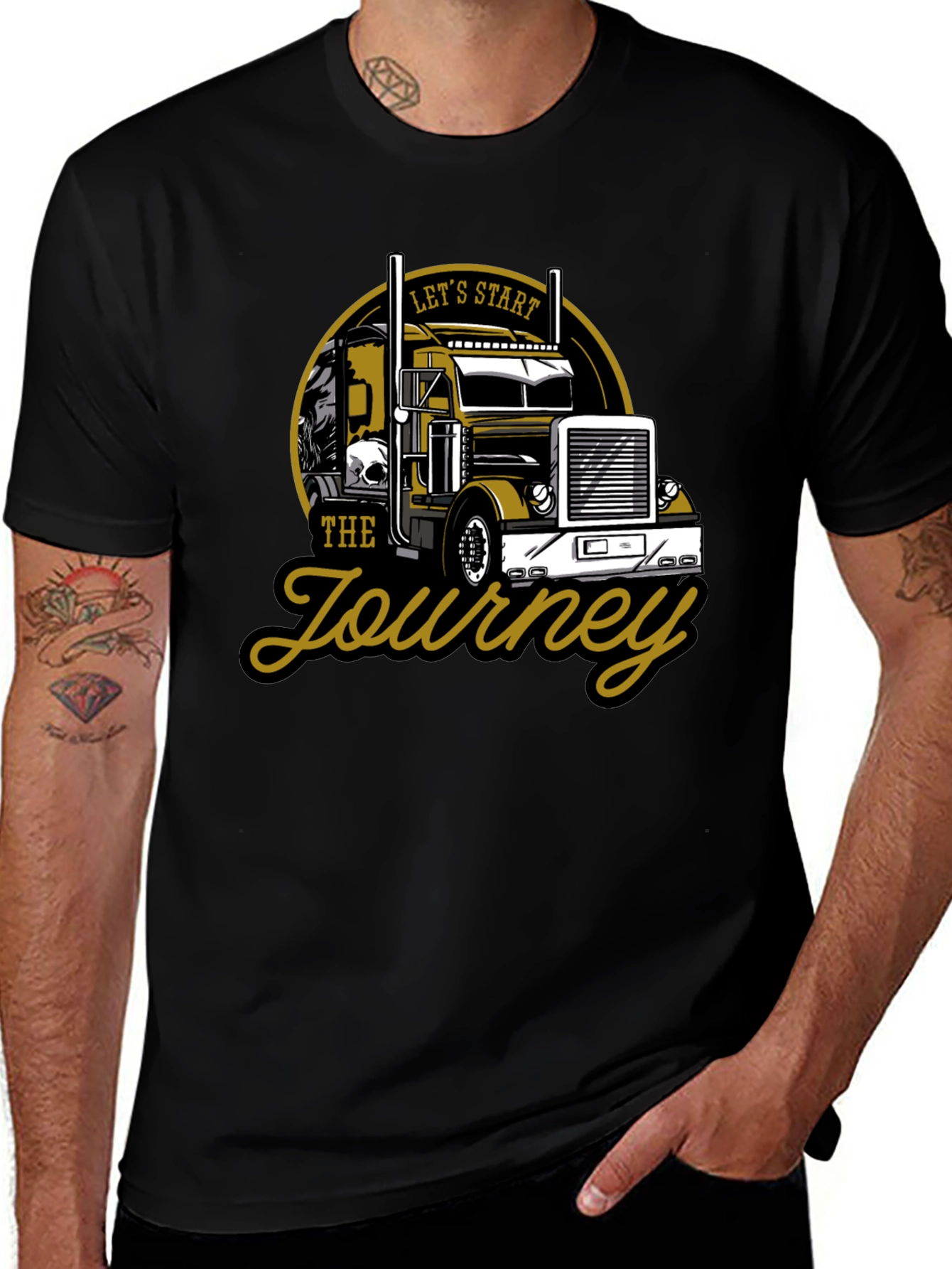 Truckers Journey Graphic Tee - Black