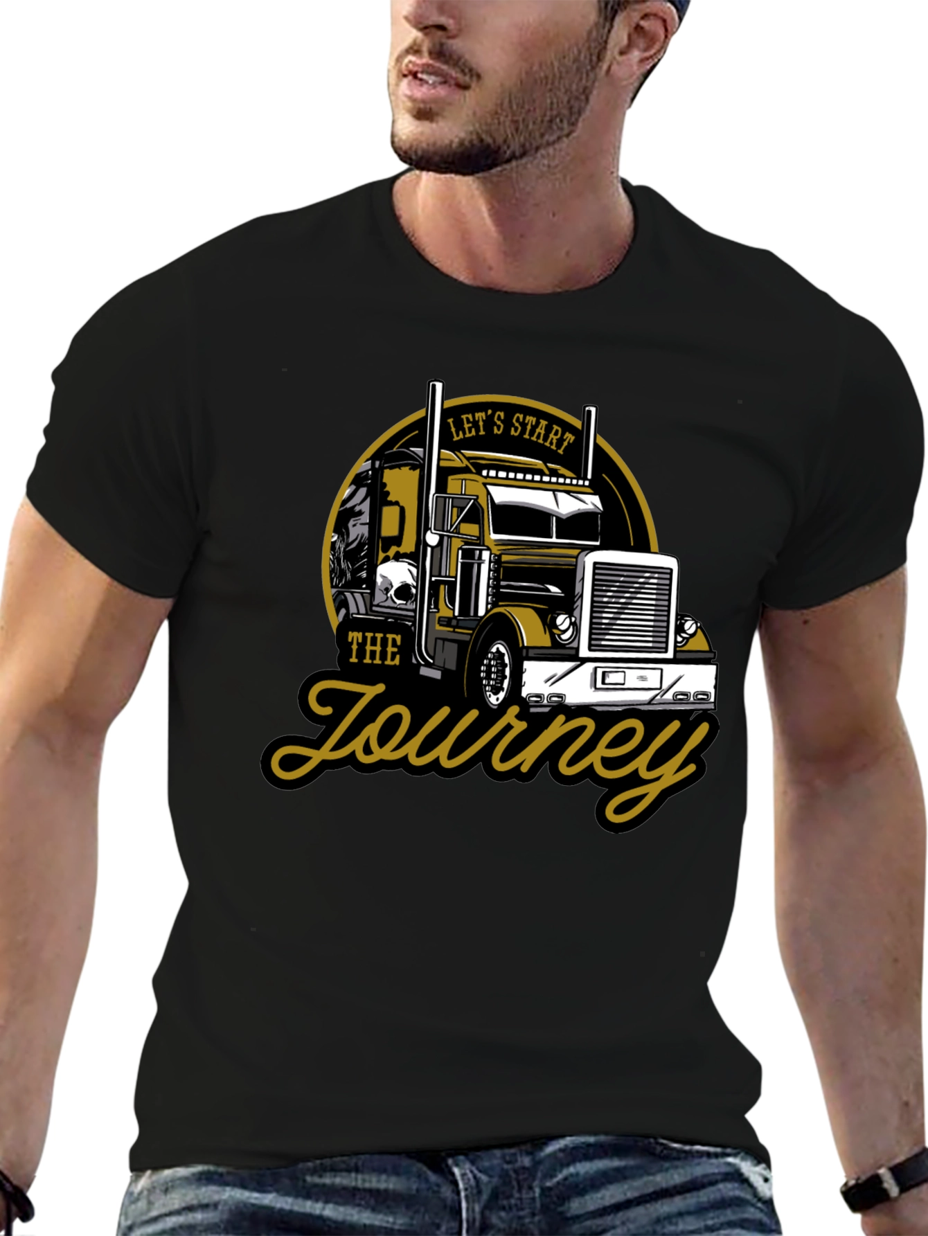 Truckers Journey Graphic Tee - Black