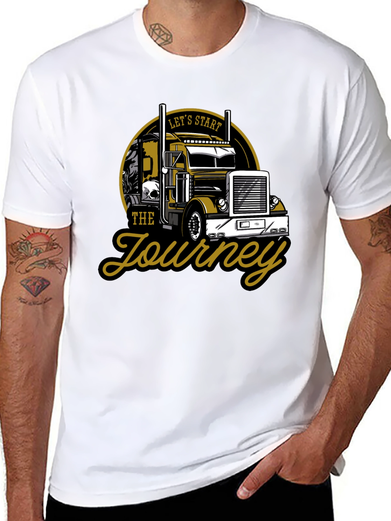 Truckers Journey Graphic Tee - Black