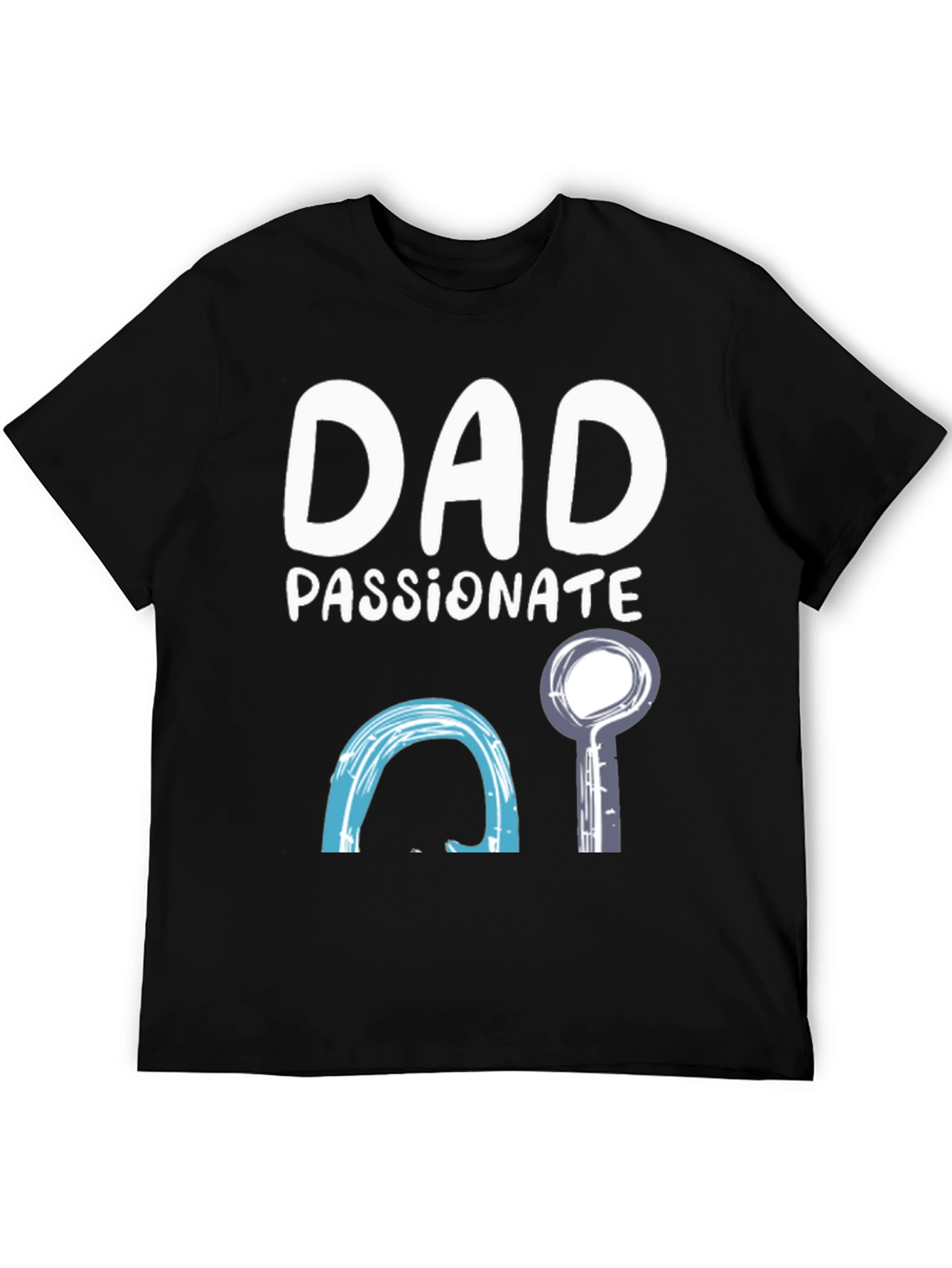 Dad Passionate About AI Black T-Shirt