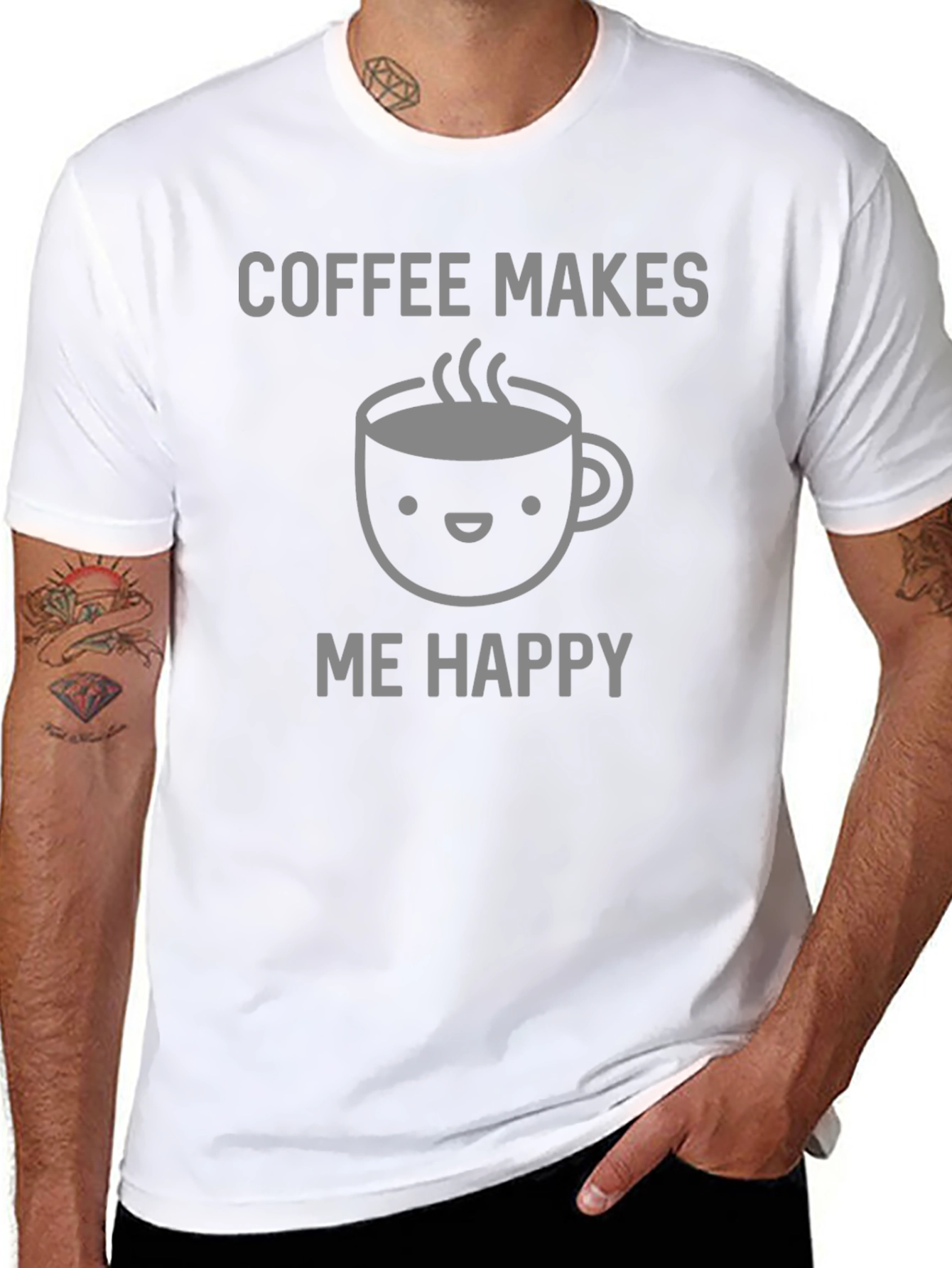Coffee Makes Me Happy Graphic T-Shirt