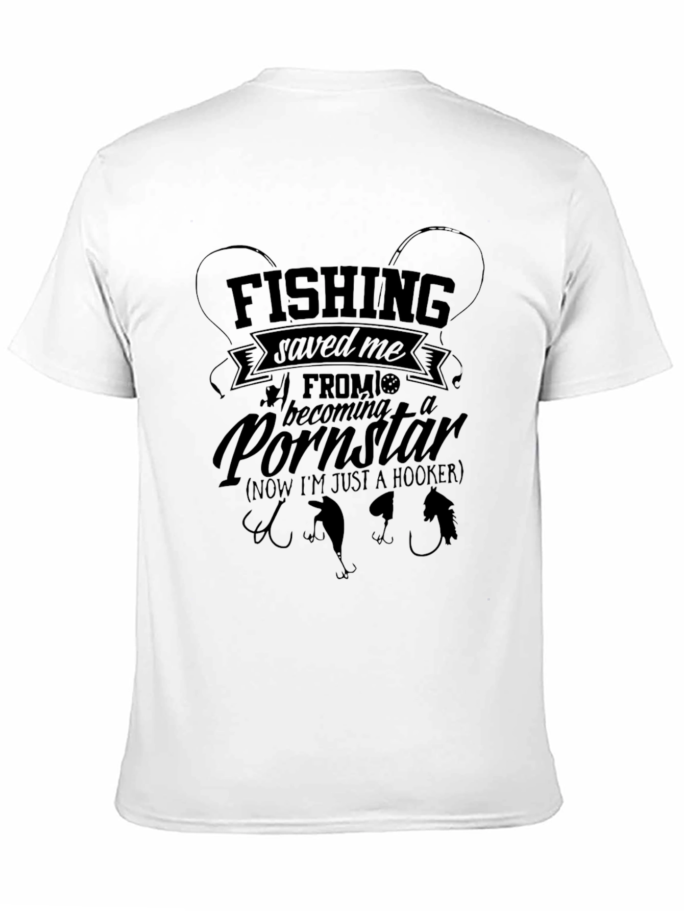 Fishing Saved Me Adult Humor Graphic Novelty T-Shirt