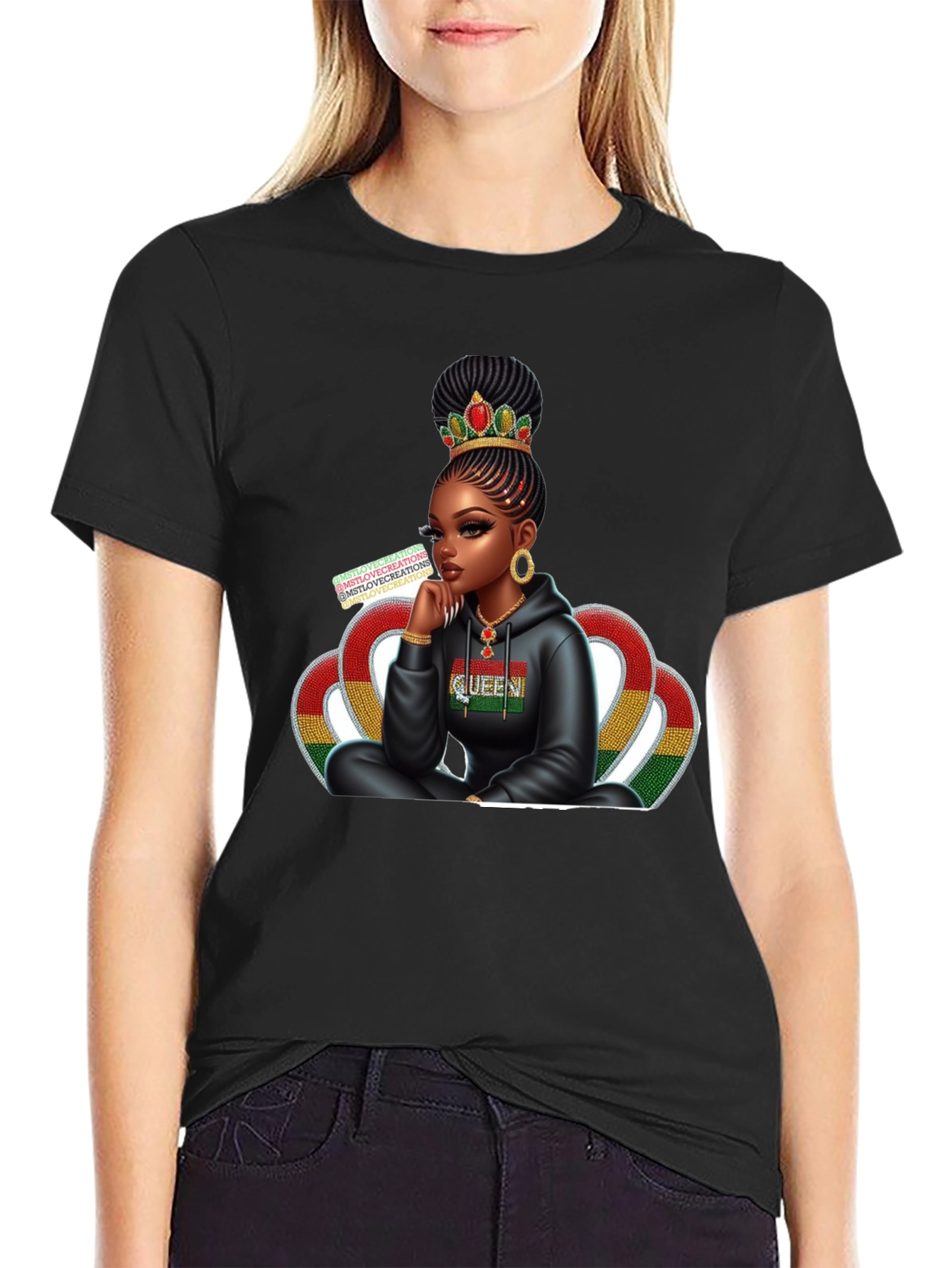 Queen Graphic Tee - Black