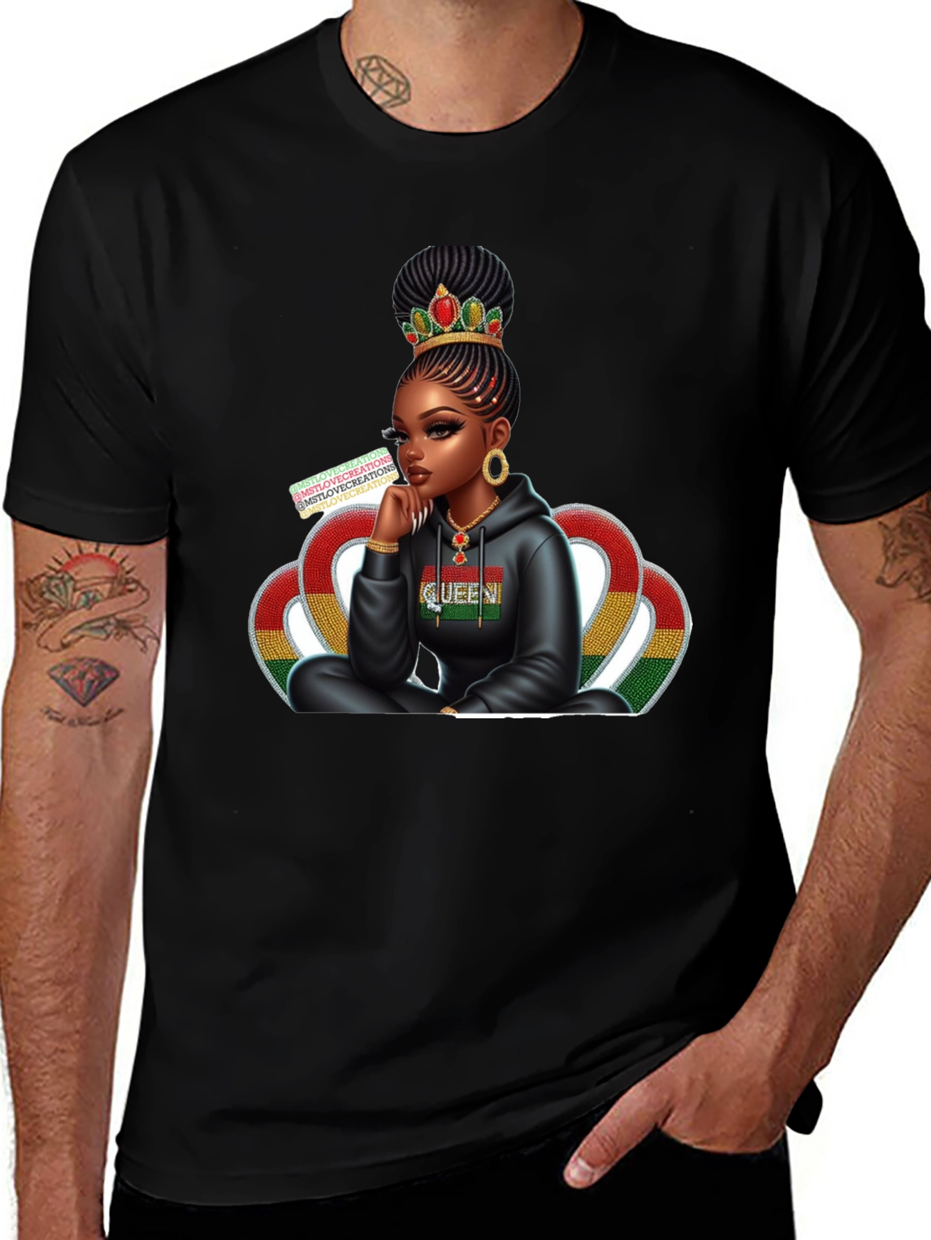 Queen Graphic Tee - Black