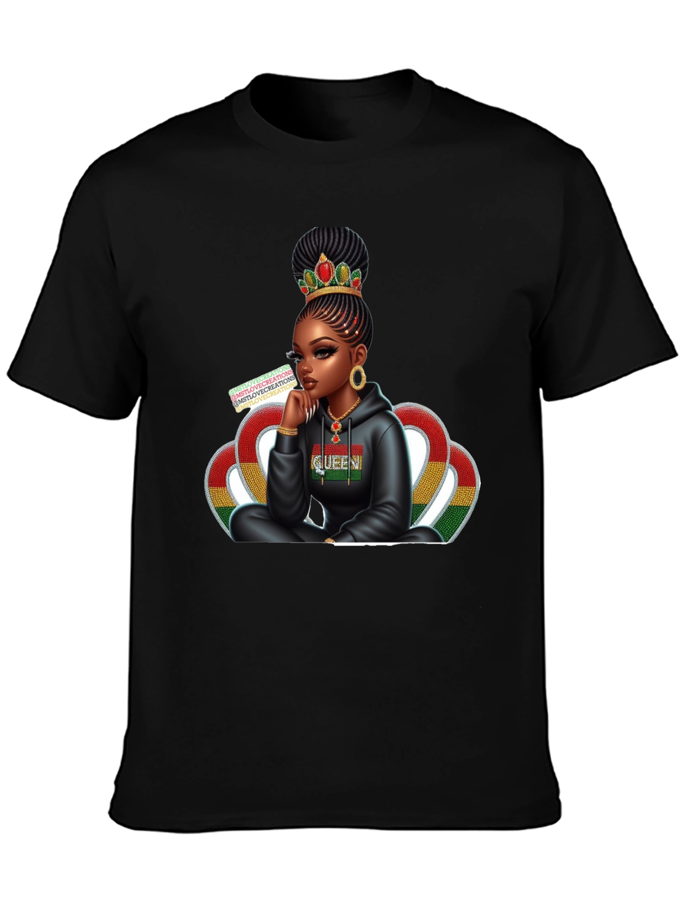 Queen Graphic Tee - Black