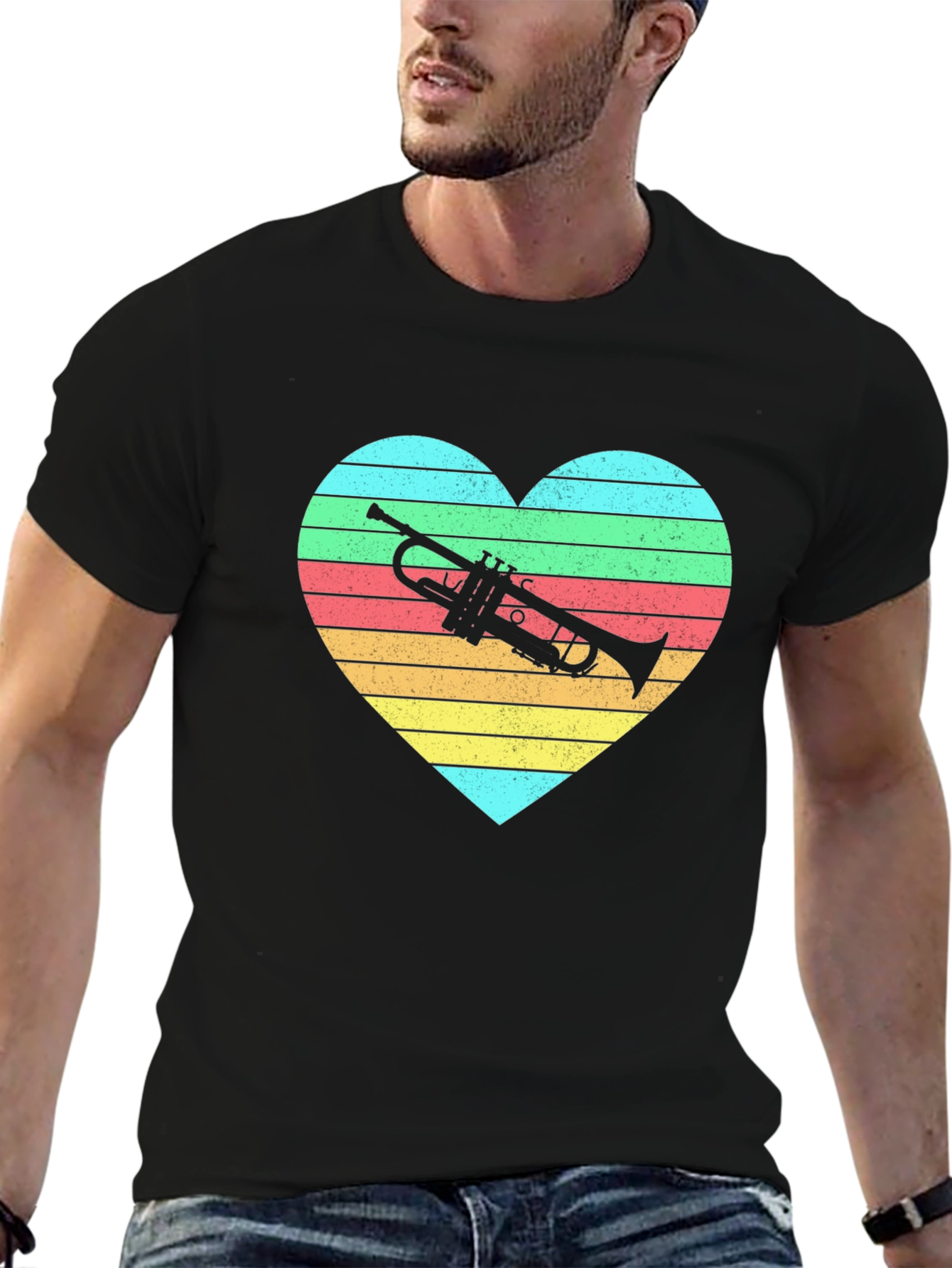 Trumpet Heart Graphic Tee - Musicians Delight