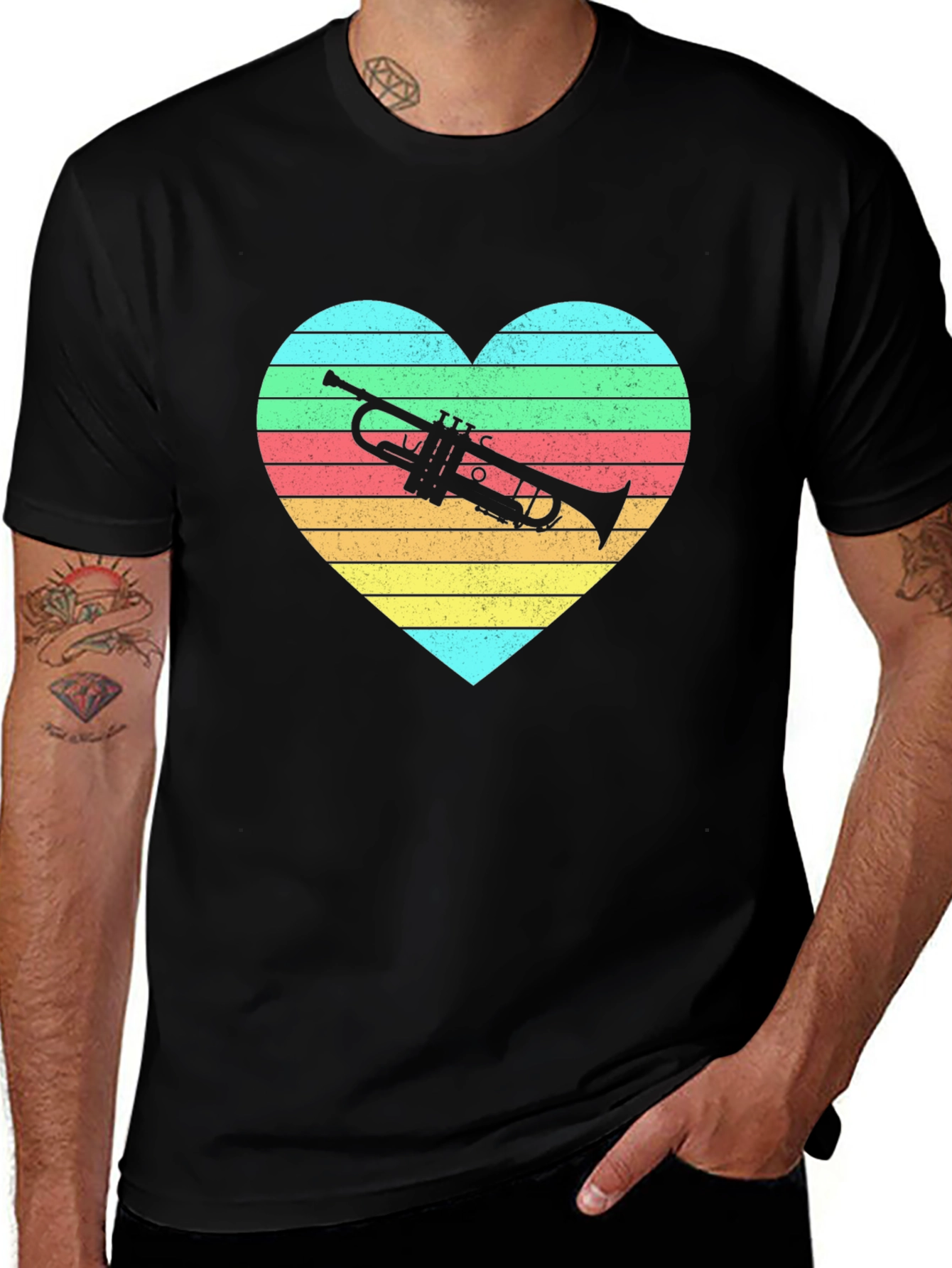 Trumpet Heart Graphic Tee - Musicians Delight