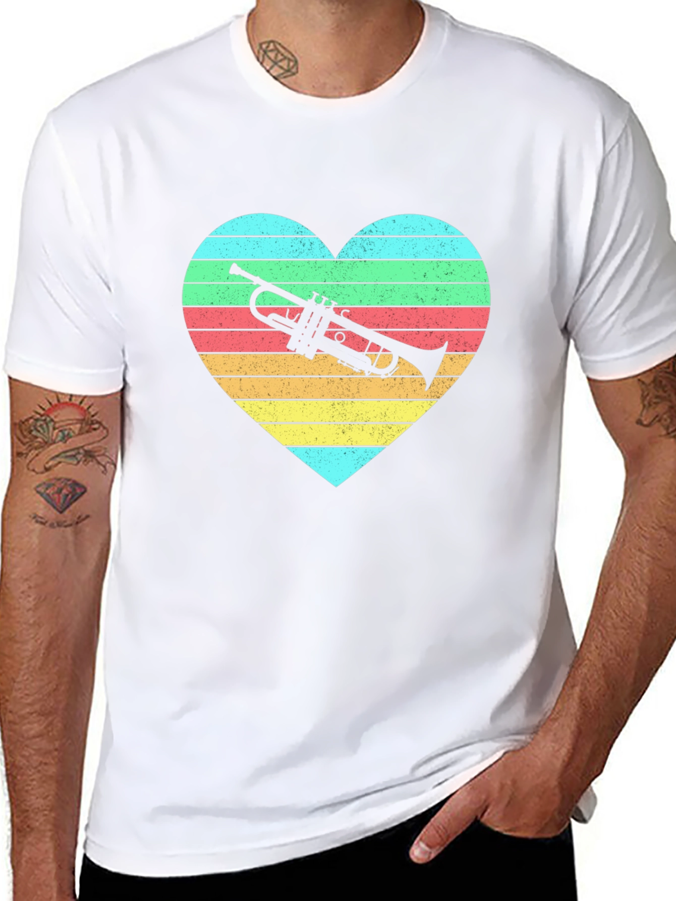 Trumpet Heart Graphic Tee - Musicians Delight