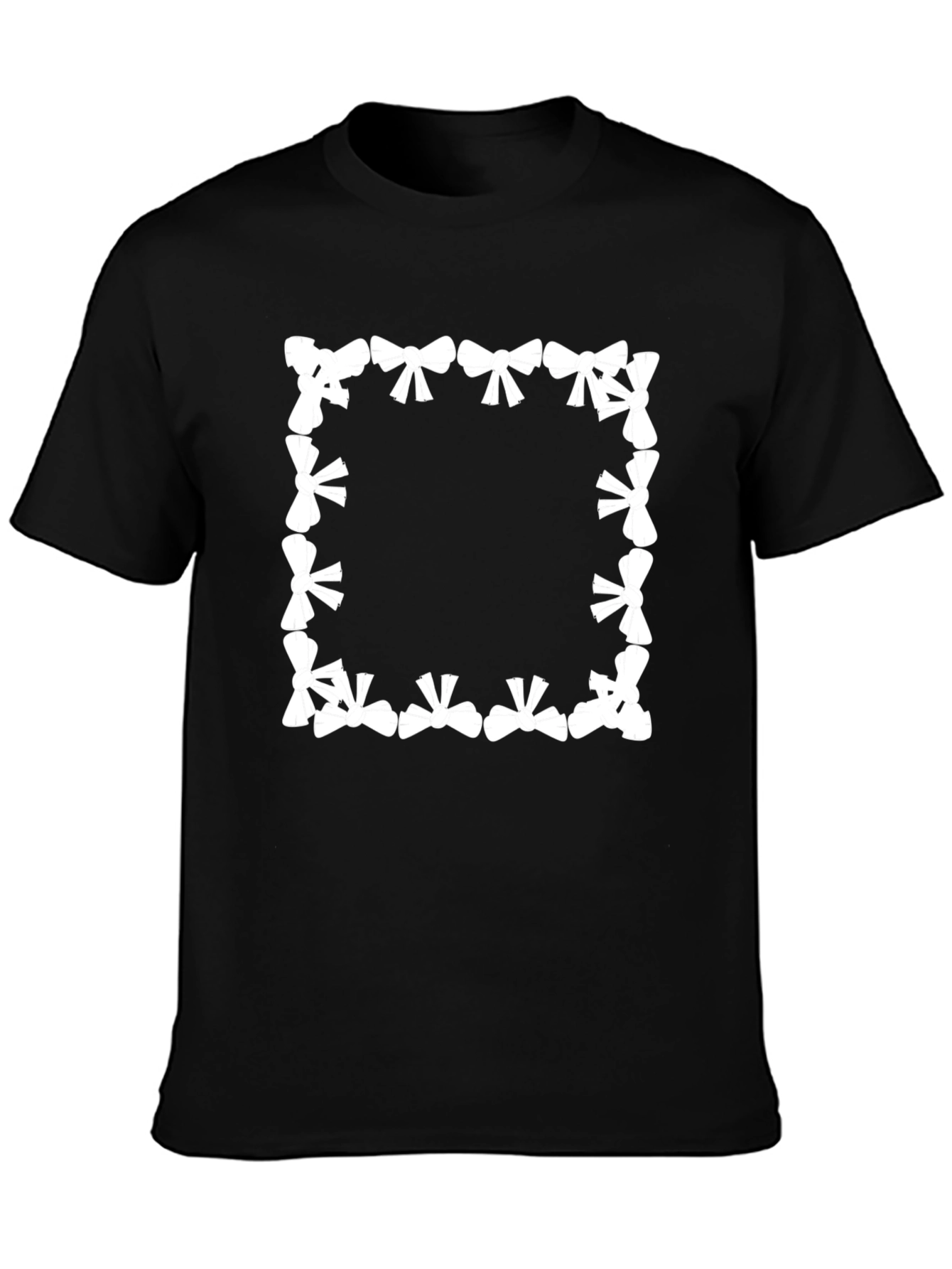Bow Square Tee - Stylish Graphic Print T-Shirt