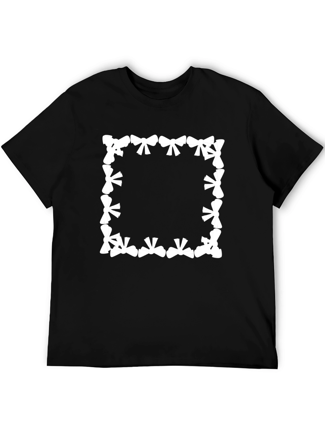 Bow Square Tee - Stylish Graphic Print T-Shirt