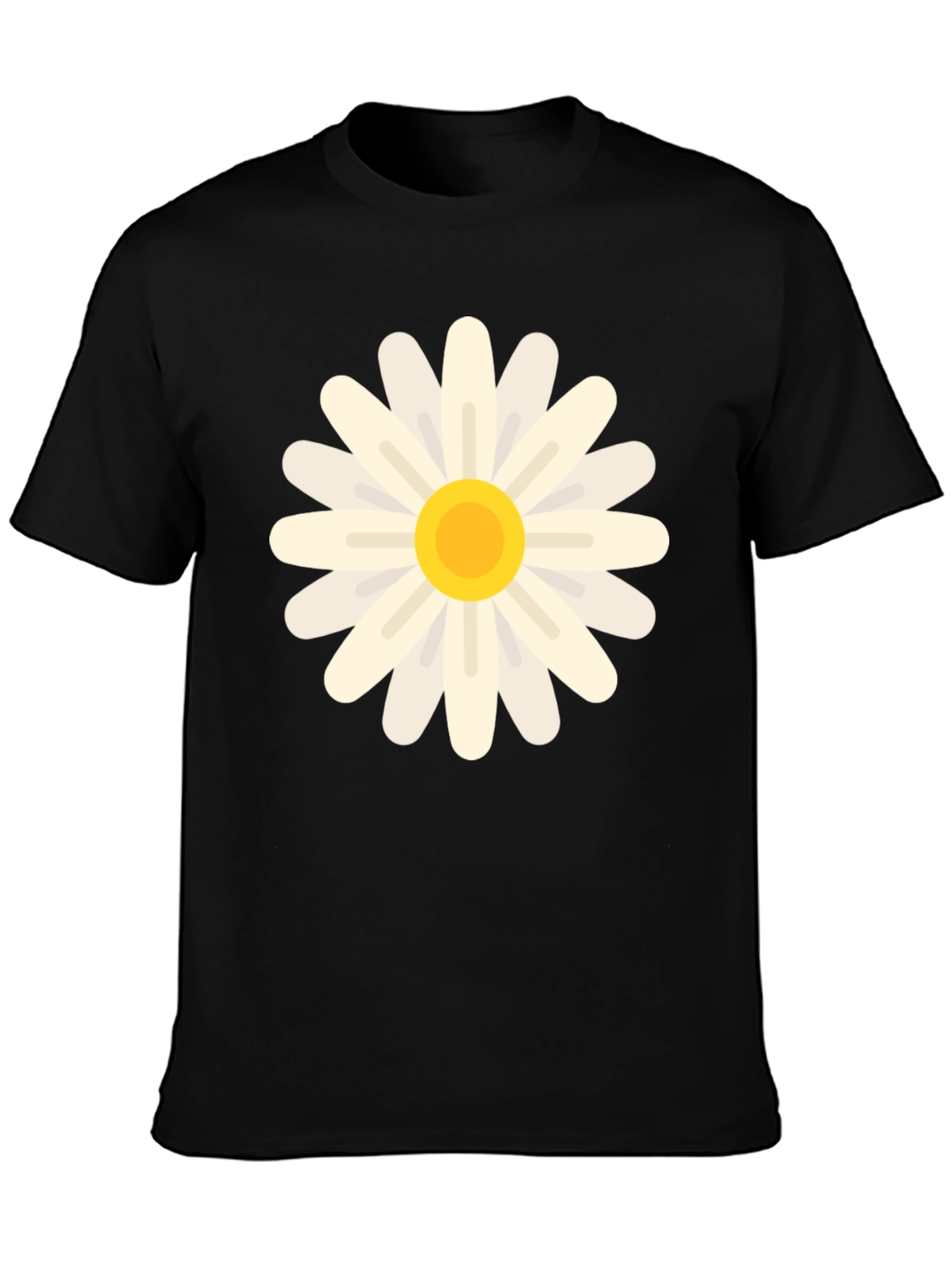 Daisy Graphic Print Black T-Shirt