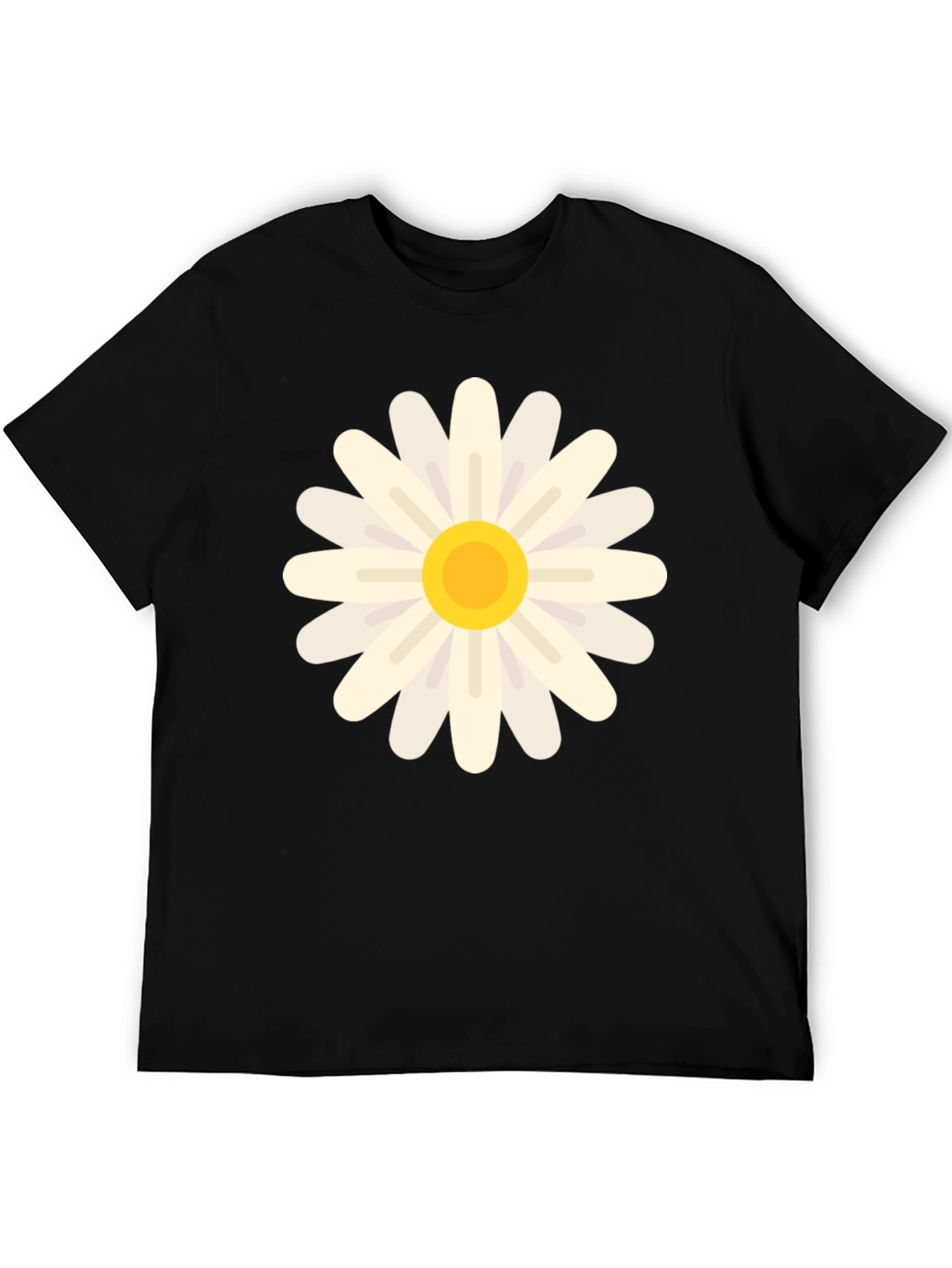 Daisy Graphic Print Black T-Shirt