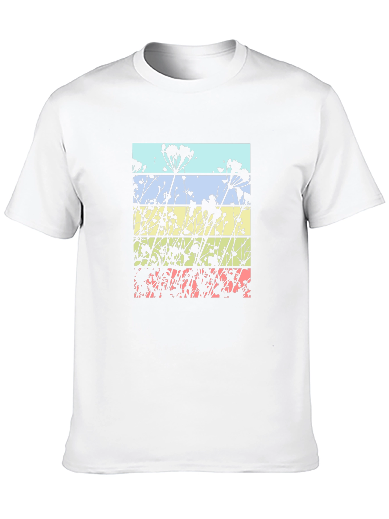 Black Floral Silhouette T-Shirt
