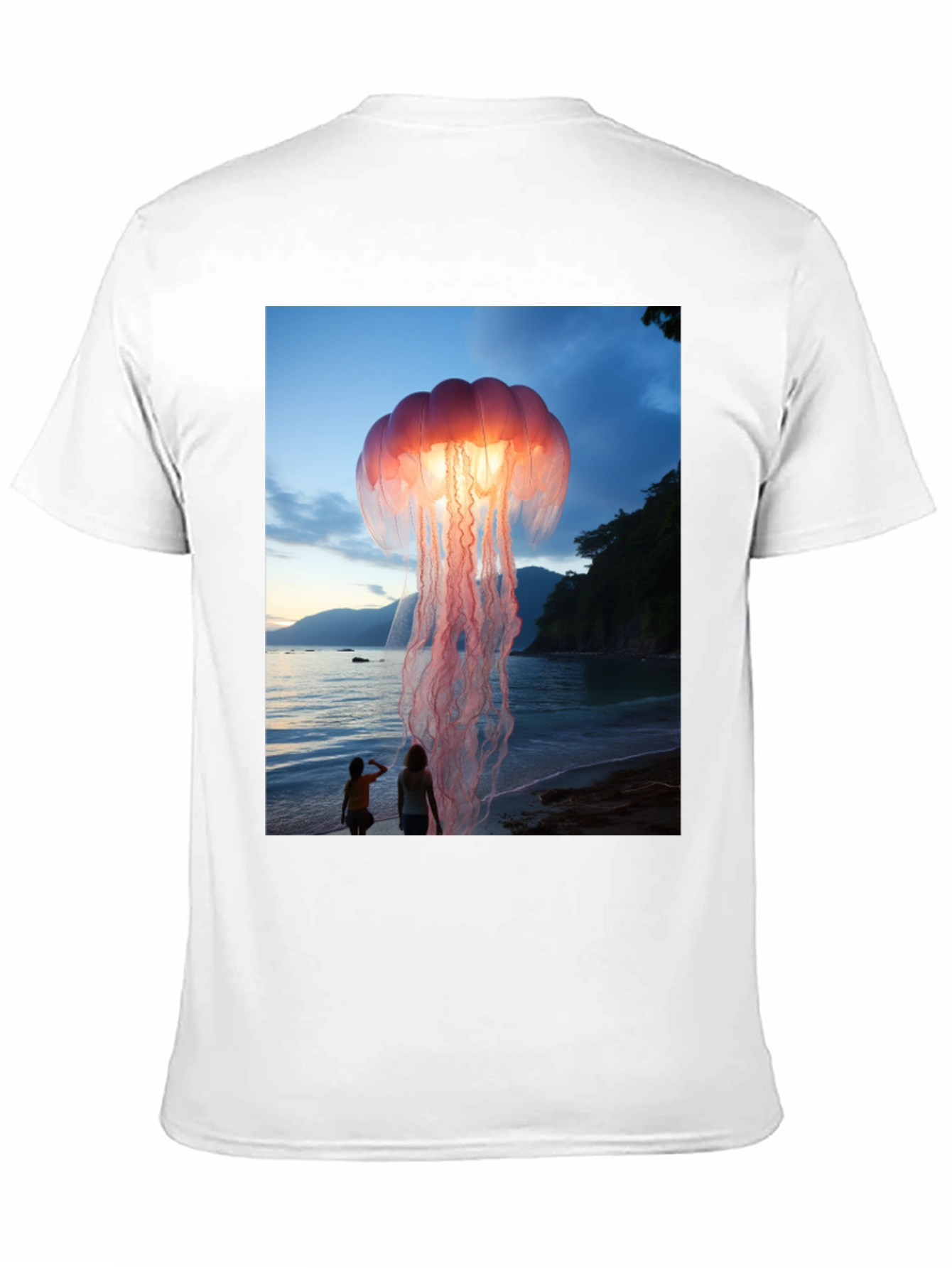 Jellyfish Beach Graphic Tee - Soft Cotton Blend