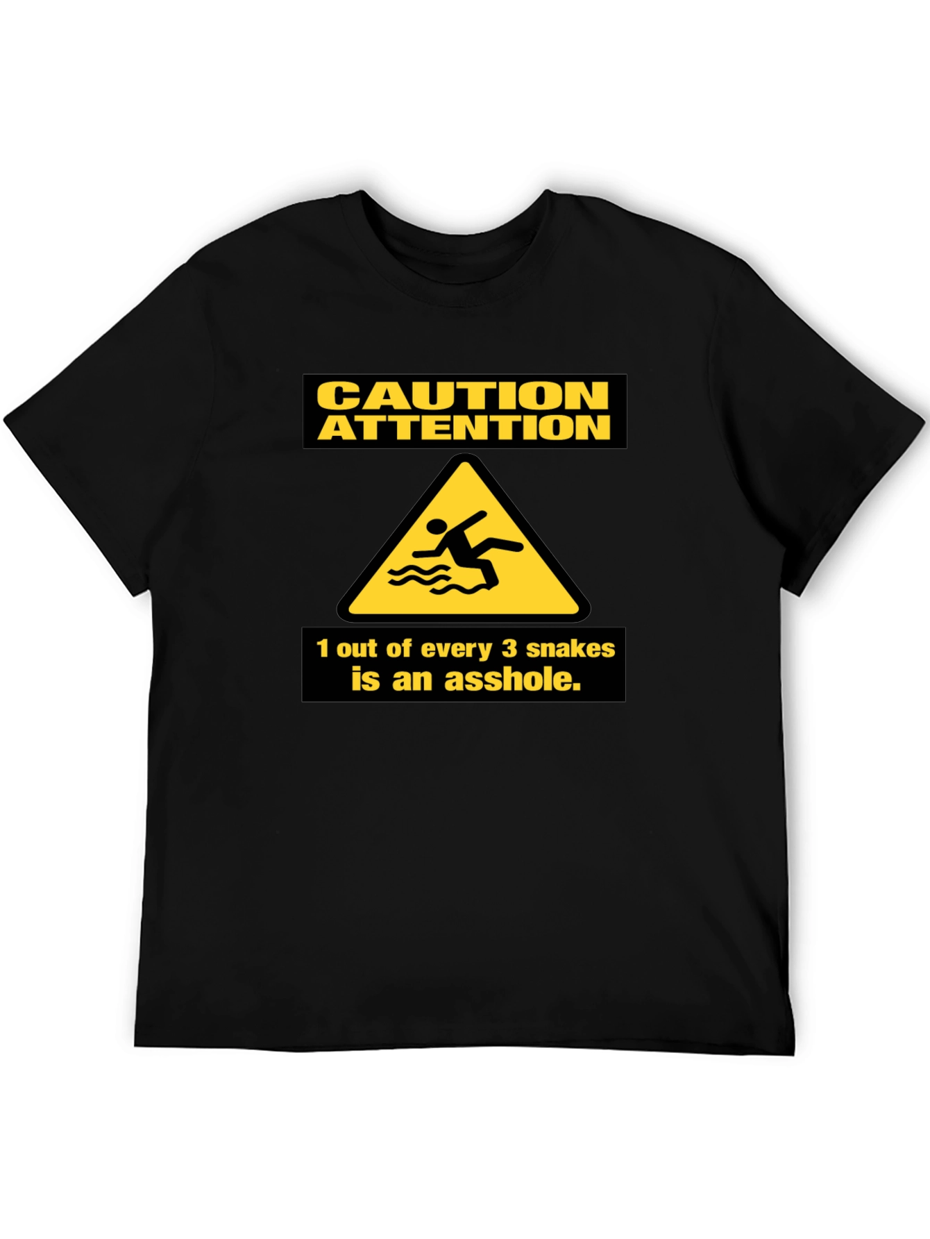 Caution Snakes Funny Graphic T-Shirt