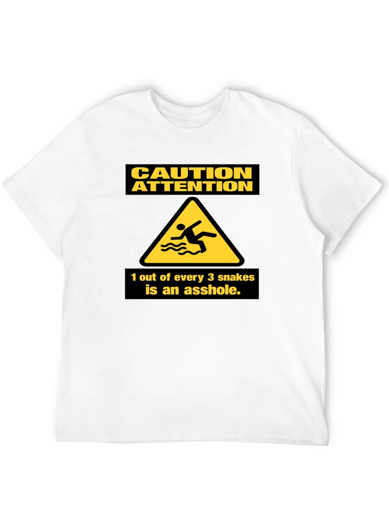 Caution Snakes Funny Graphic T-Shirt