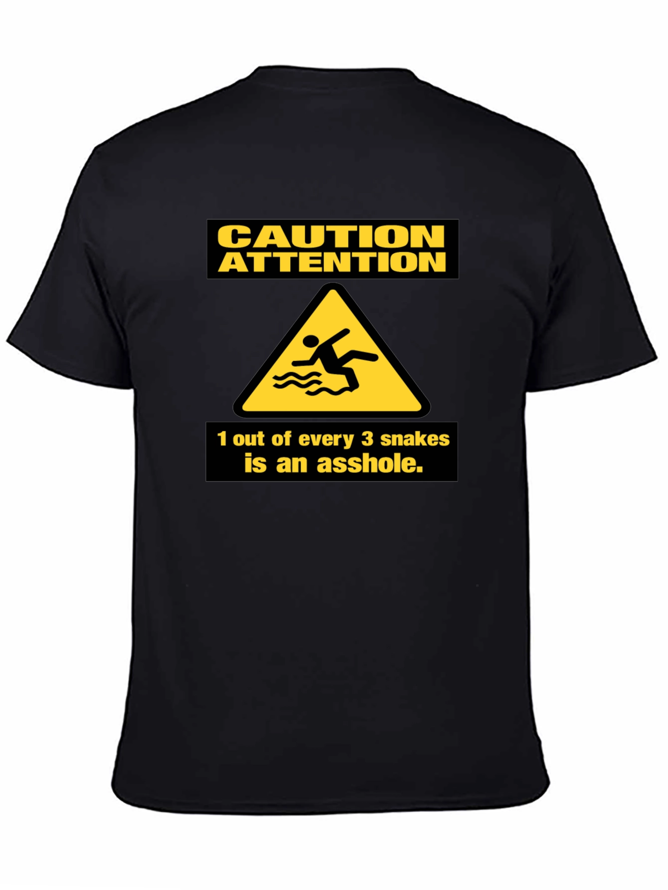 Caution Snakes Funny Graphic T-Shirt