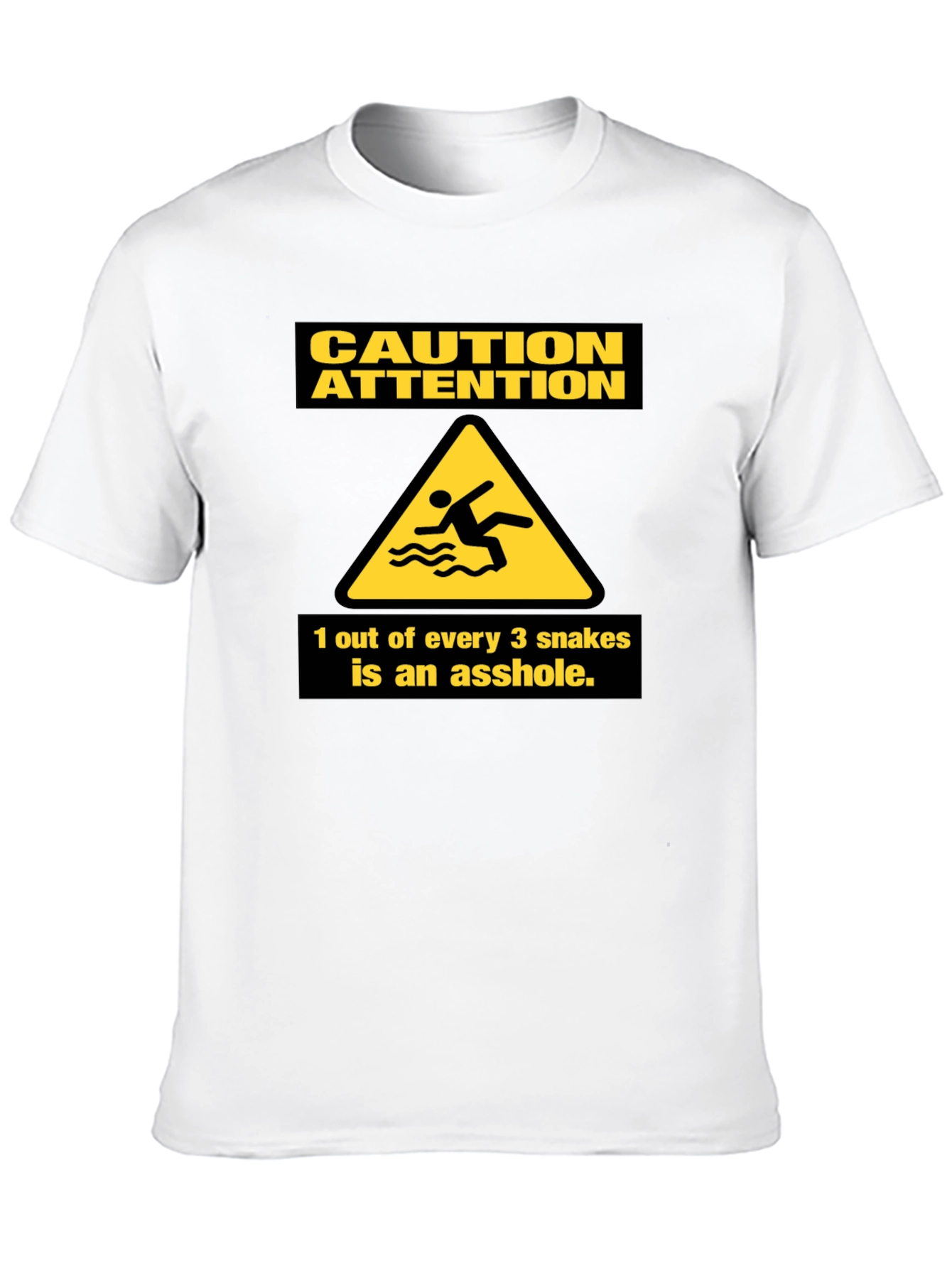 Caution Snakes Funny Graphic T-Shirt