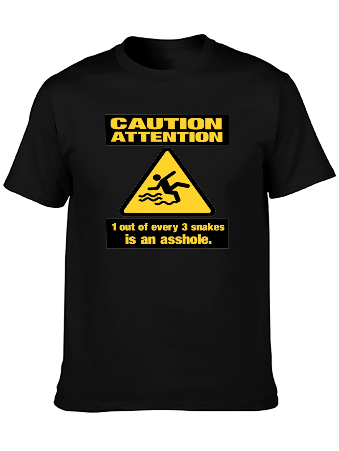 Caution Snakes Funny Graphic T-Shirt