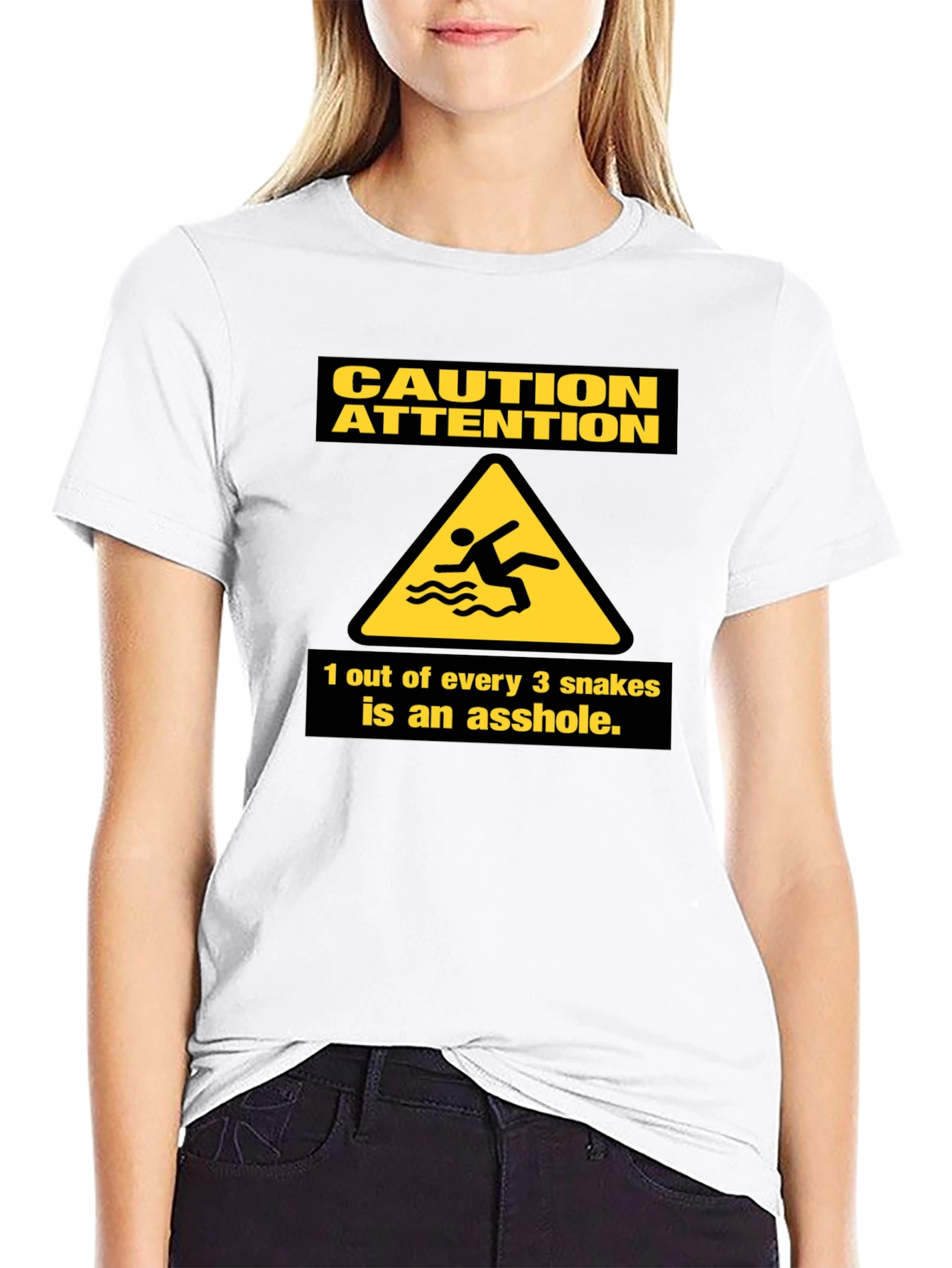 Caution Snakes Funny Graphic T-Shirt