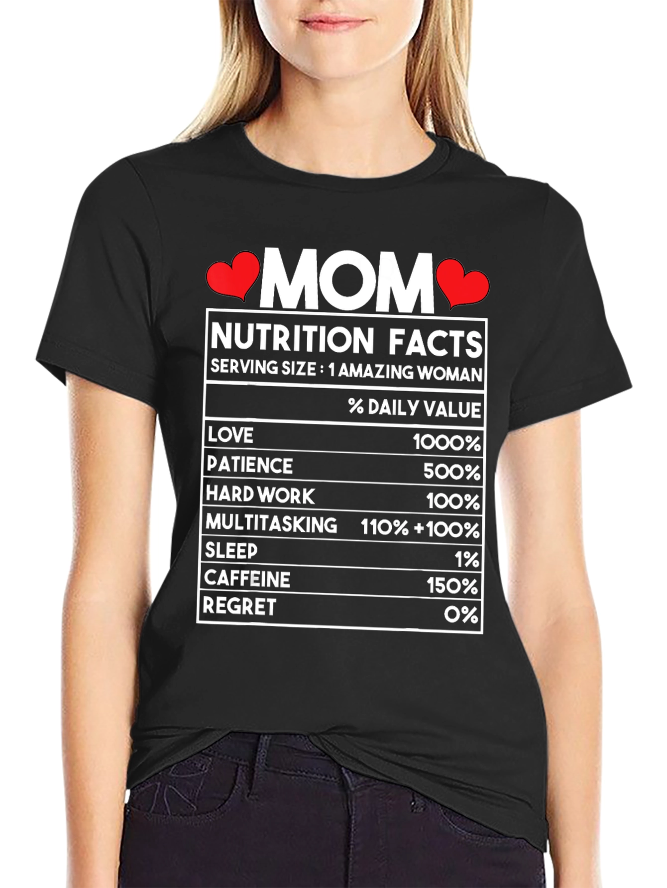 Mom Nutrition Facts T-Shirt - Super Mom Gift