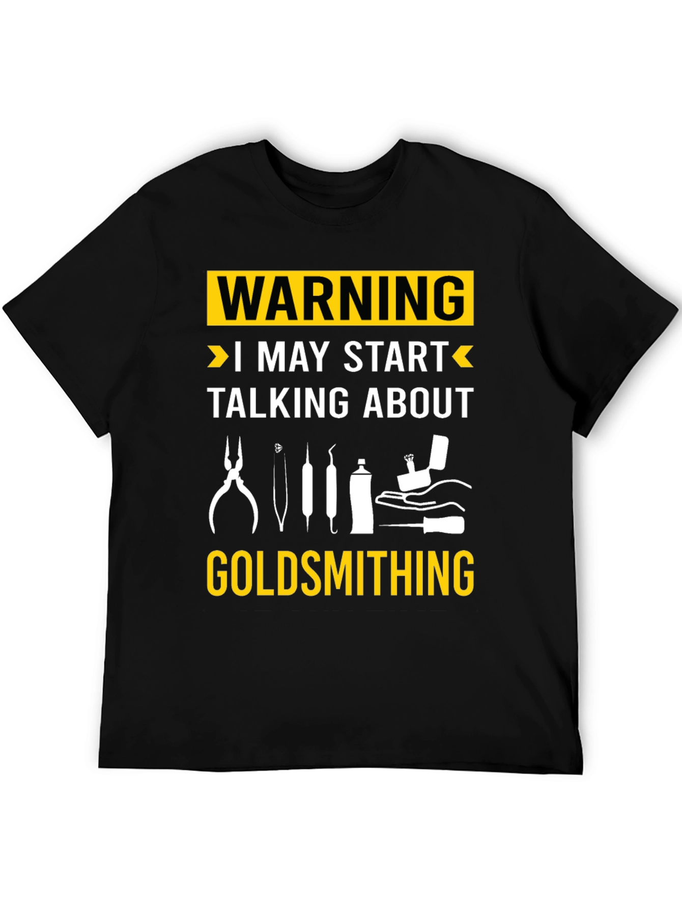 Warning Goldsmithing T-Shirt - Black