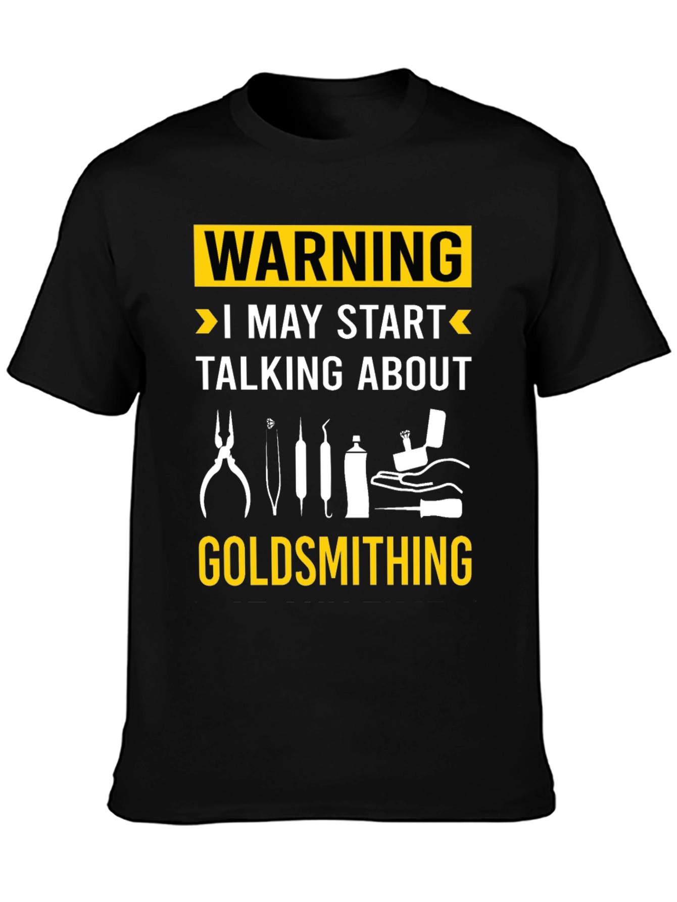Warning Goldsmithing T-Shirt - Black