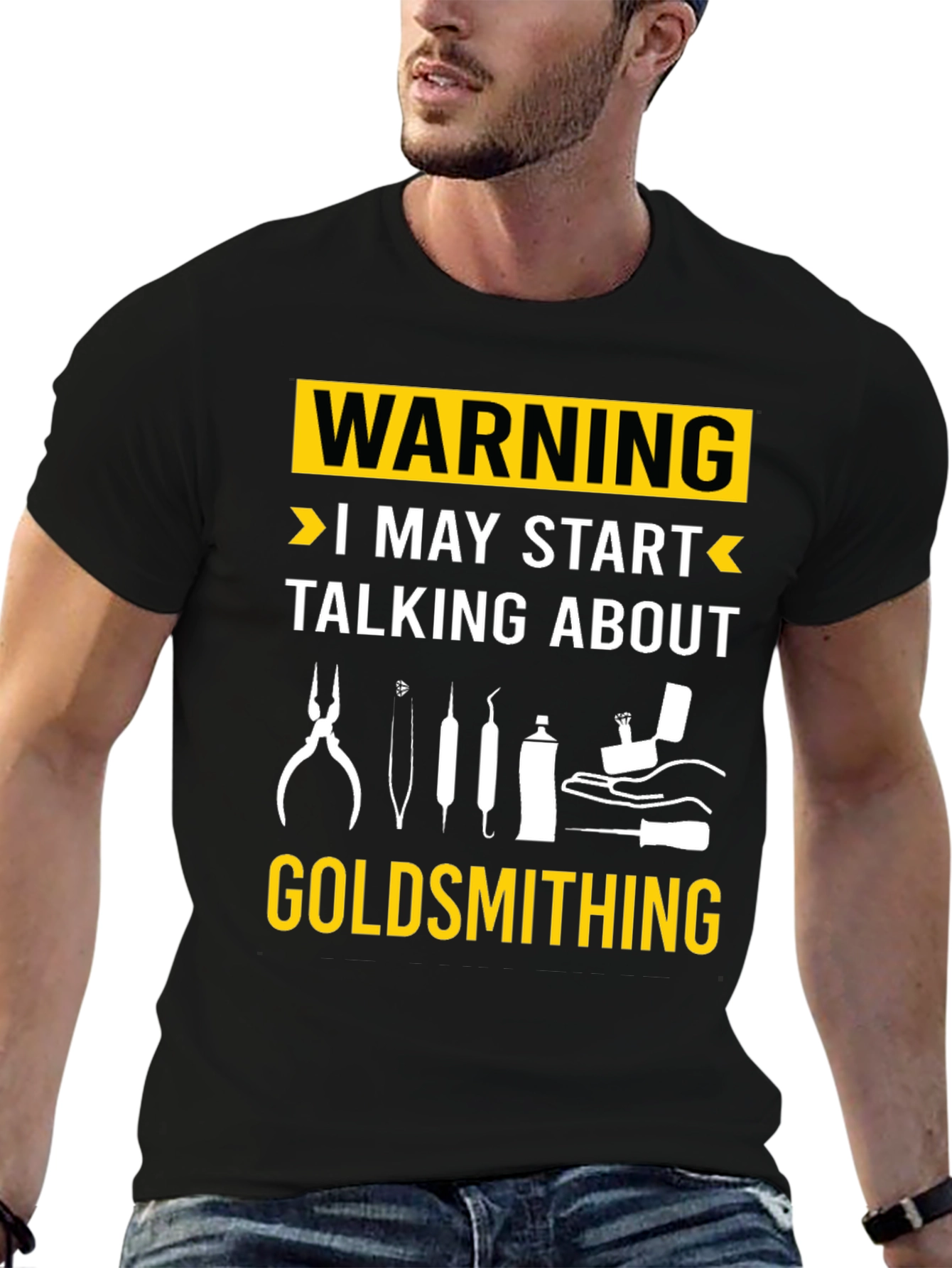 Warning Goldsmithing T-Shirt - Black