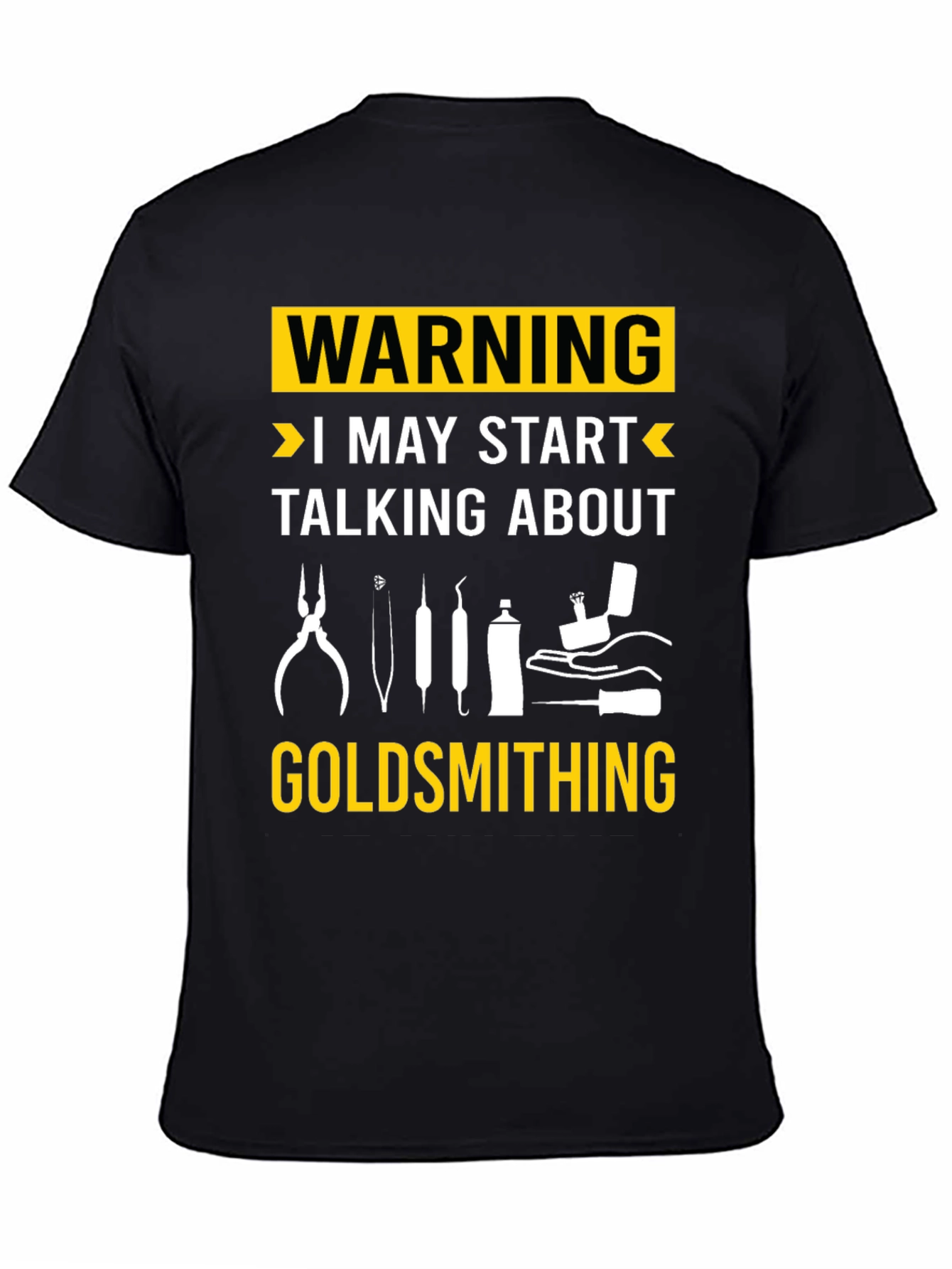 Warning Goldsmithing T-Shirt - Black