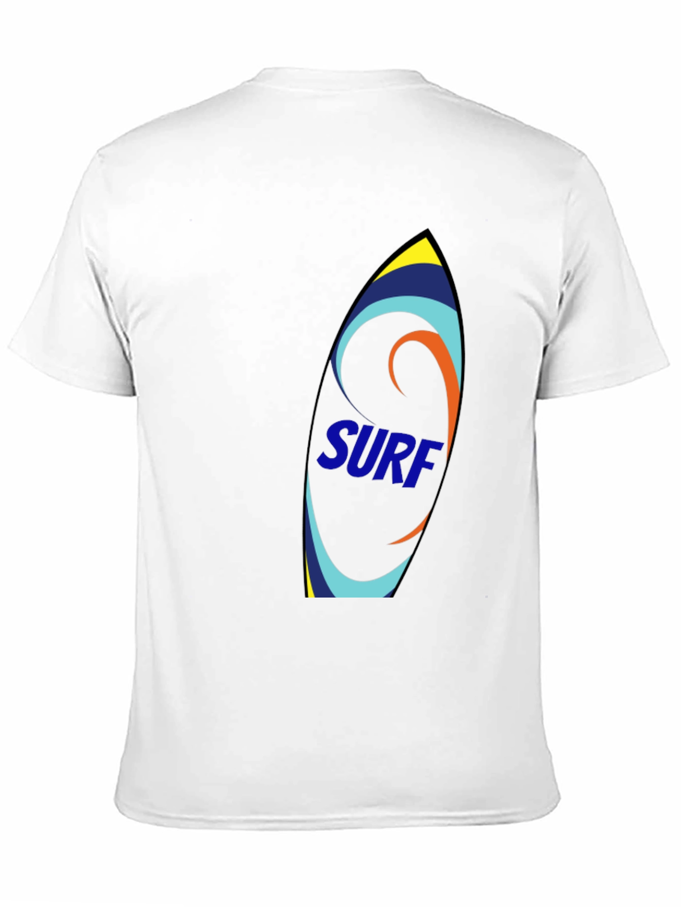 Surfboard Graphic Tee - Black Cotton T-Shirt