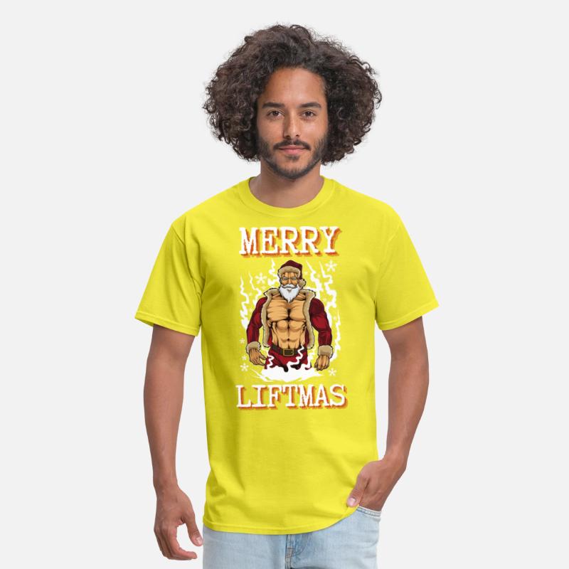 Merry Liftmas Muscular Gym Santa Claus Xmas