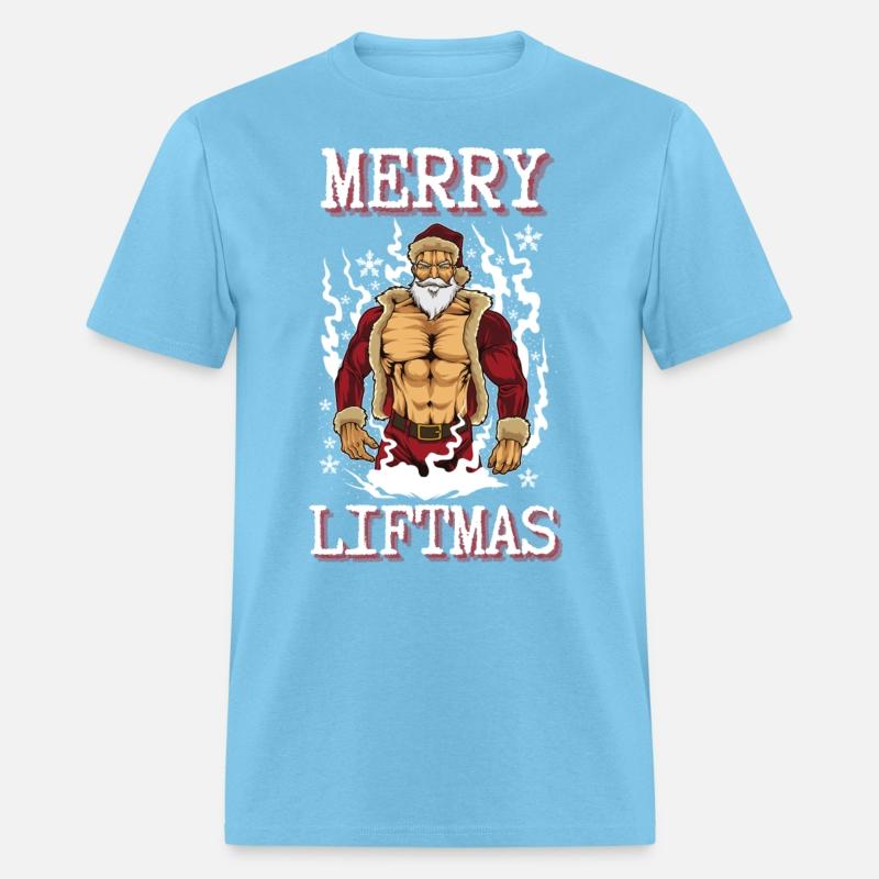 Merry Liftmas Muscular Gym Santa Claus Xmas