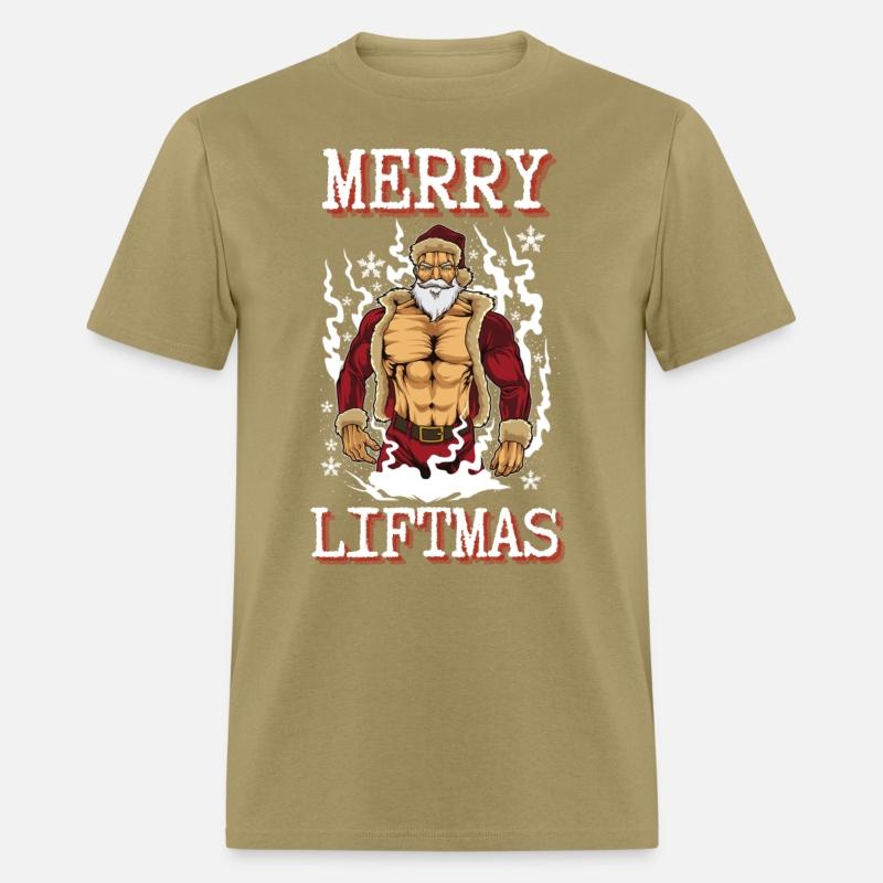Merry Liftmas Muscular Gym Santa Claus Xmas