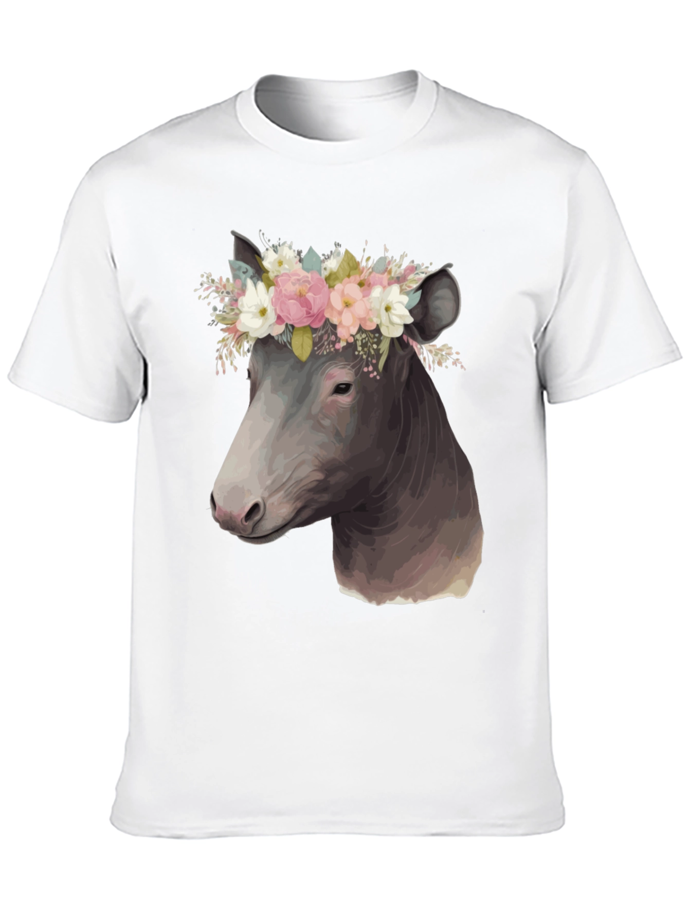 Cow Floral Crown T-Shirt