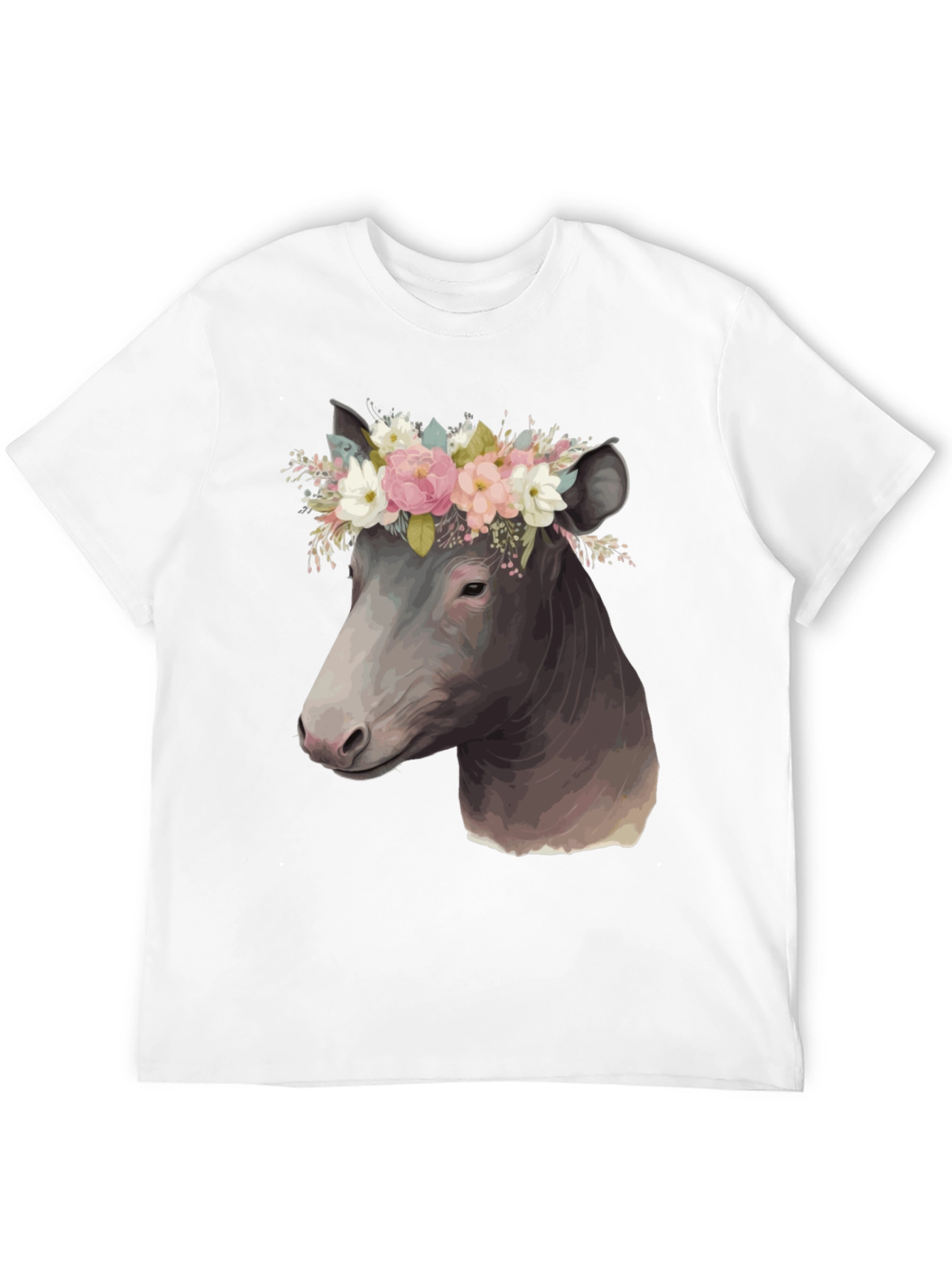 Cow Floral Crown T-Shirt