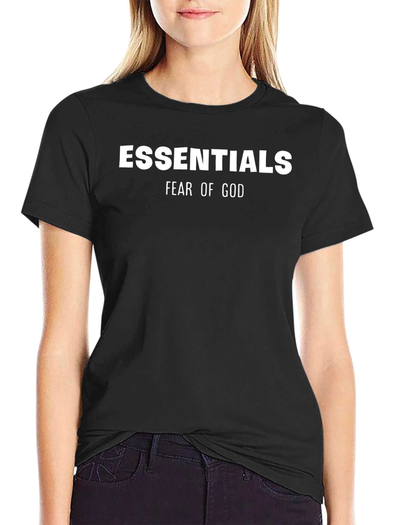 Essentials Fear of God Black Graphic Tee