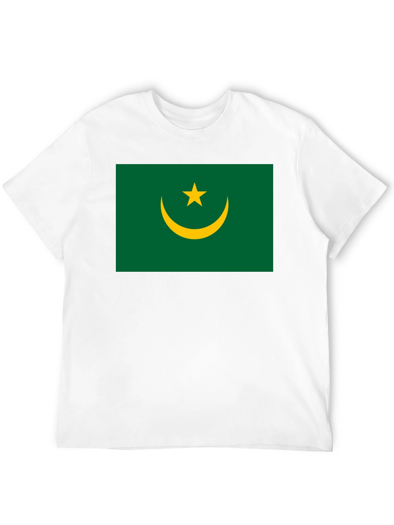 Mauritania Flag Graphic T-Shirt - Black