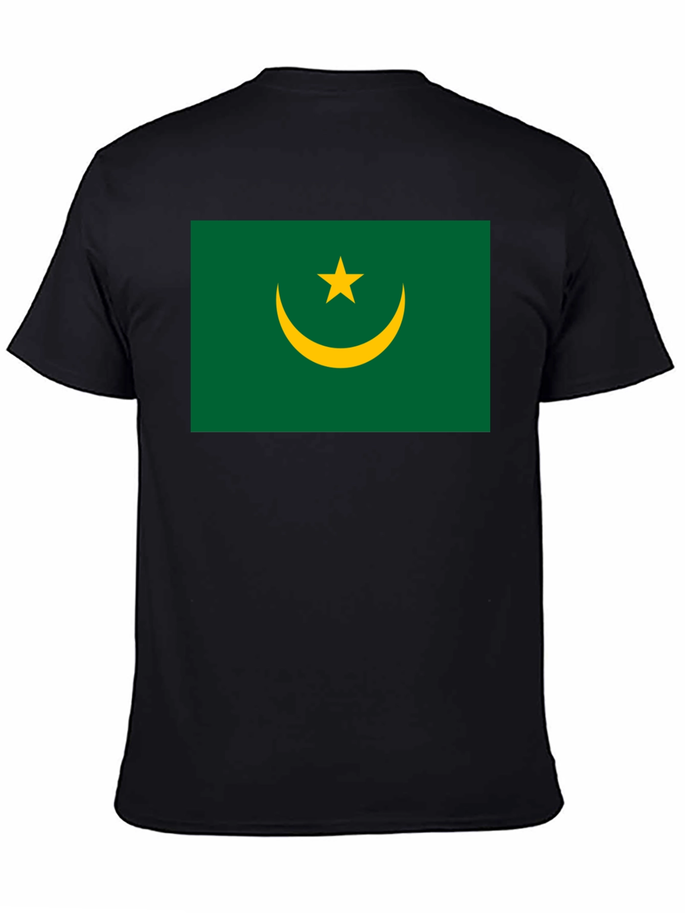 Mauritania Flag Graphic T-Shirt - Black